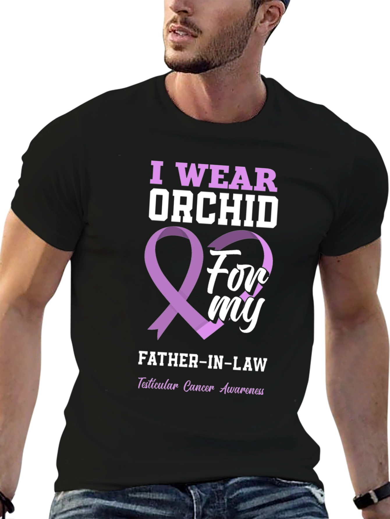 Orchid Awareness T-Shirt for Father-in-Law