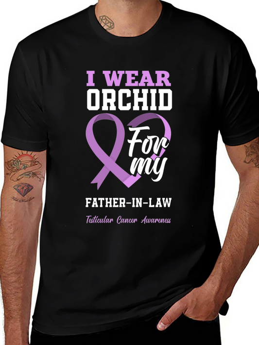 Orchid Awareness T-Shirt for Father-in-Law