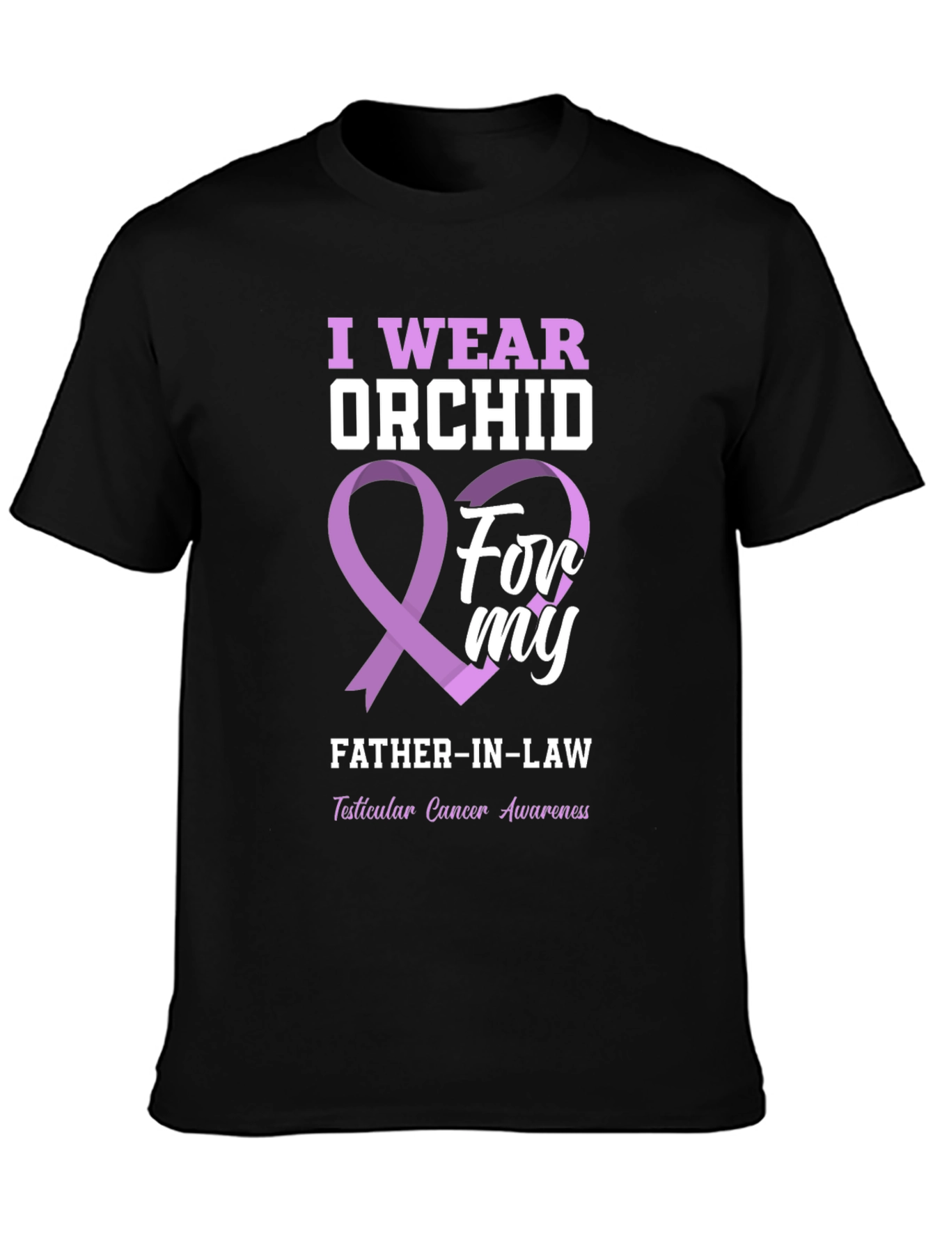 Orchid Awareness T-Shirt for Father-in-Law