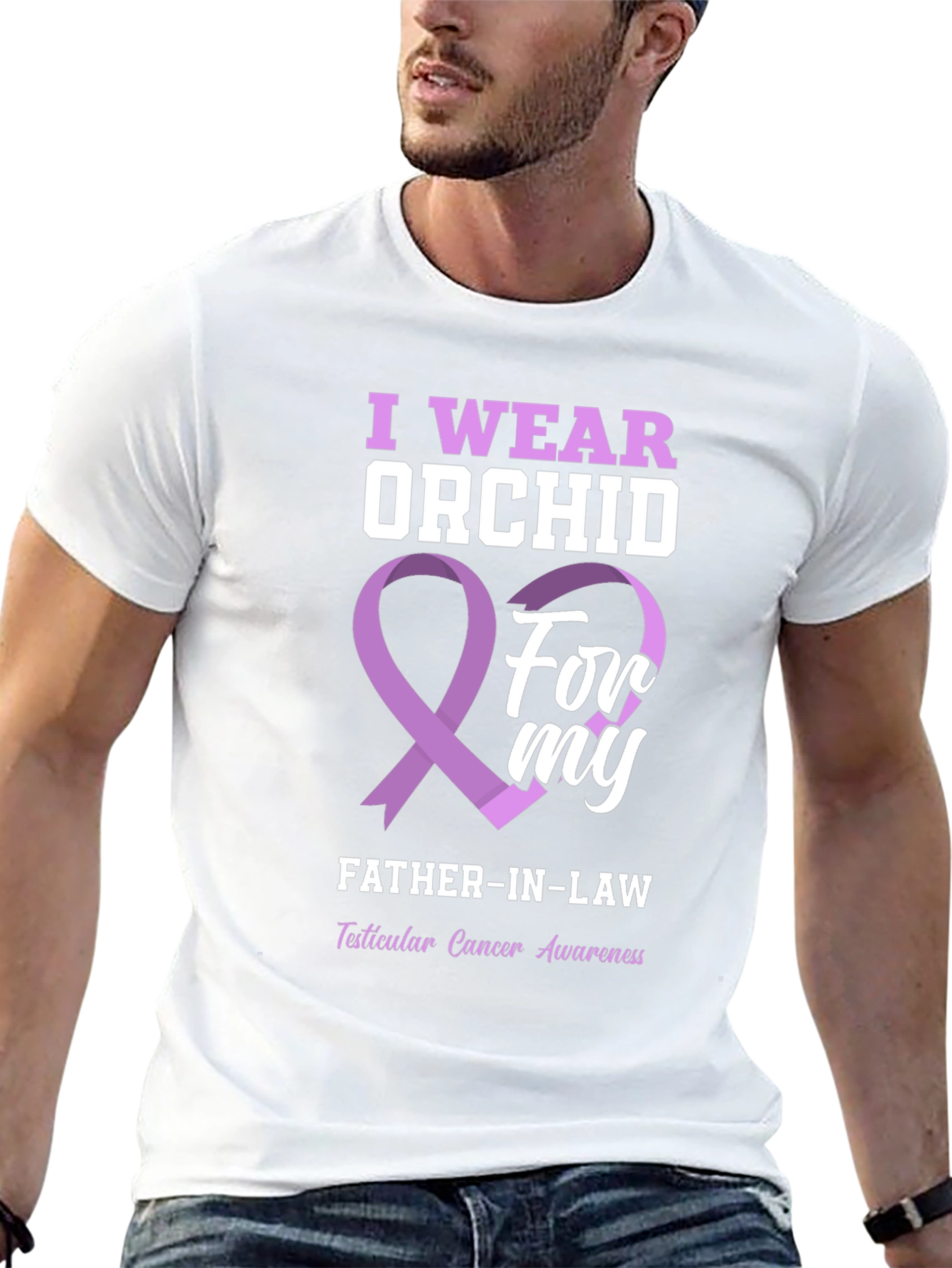 Orchid Awareness T-Shirt for Father-in-Law