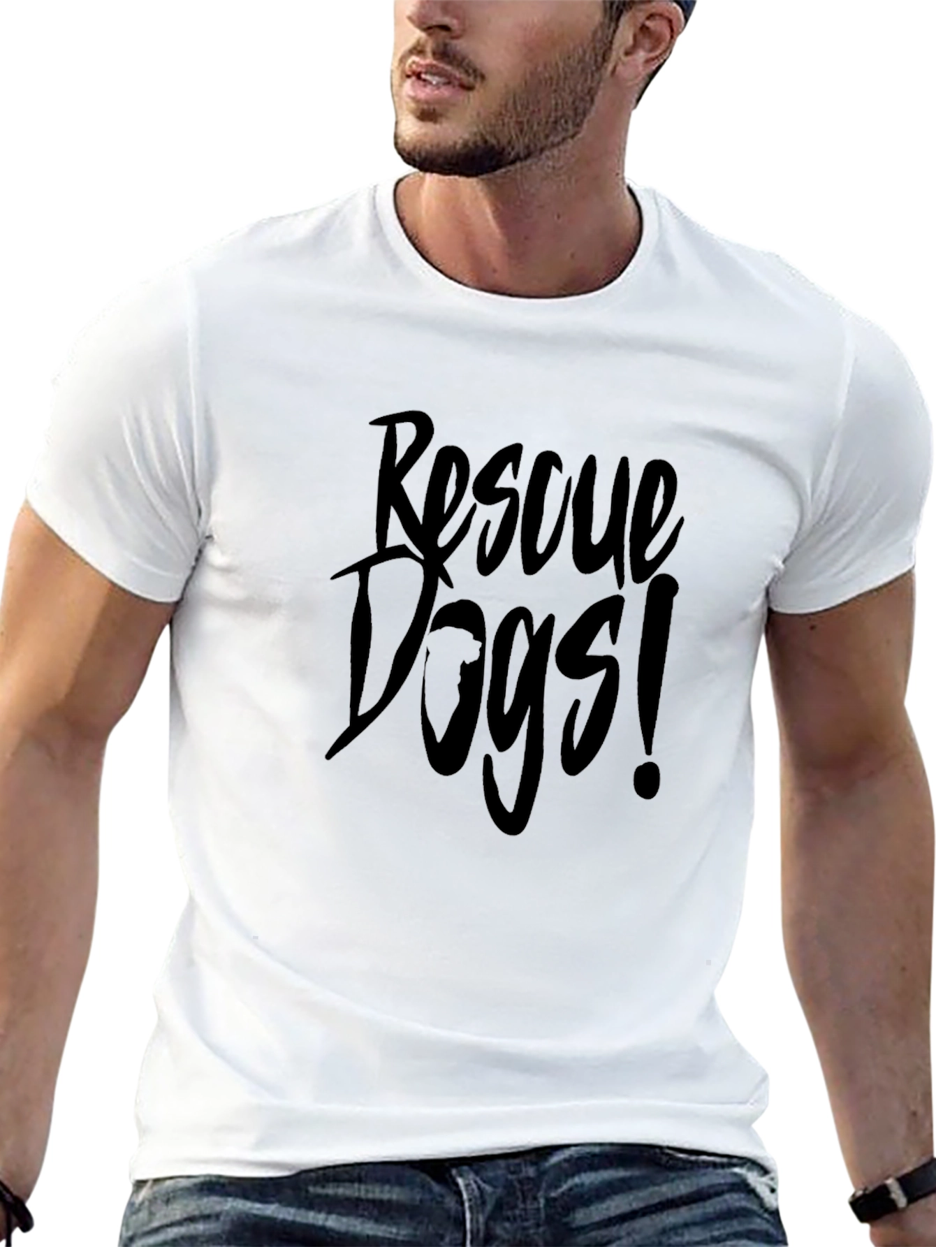 Rescue Dogs! Black Graphic Tee