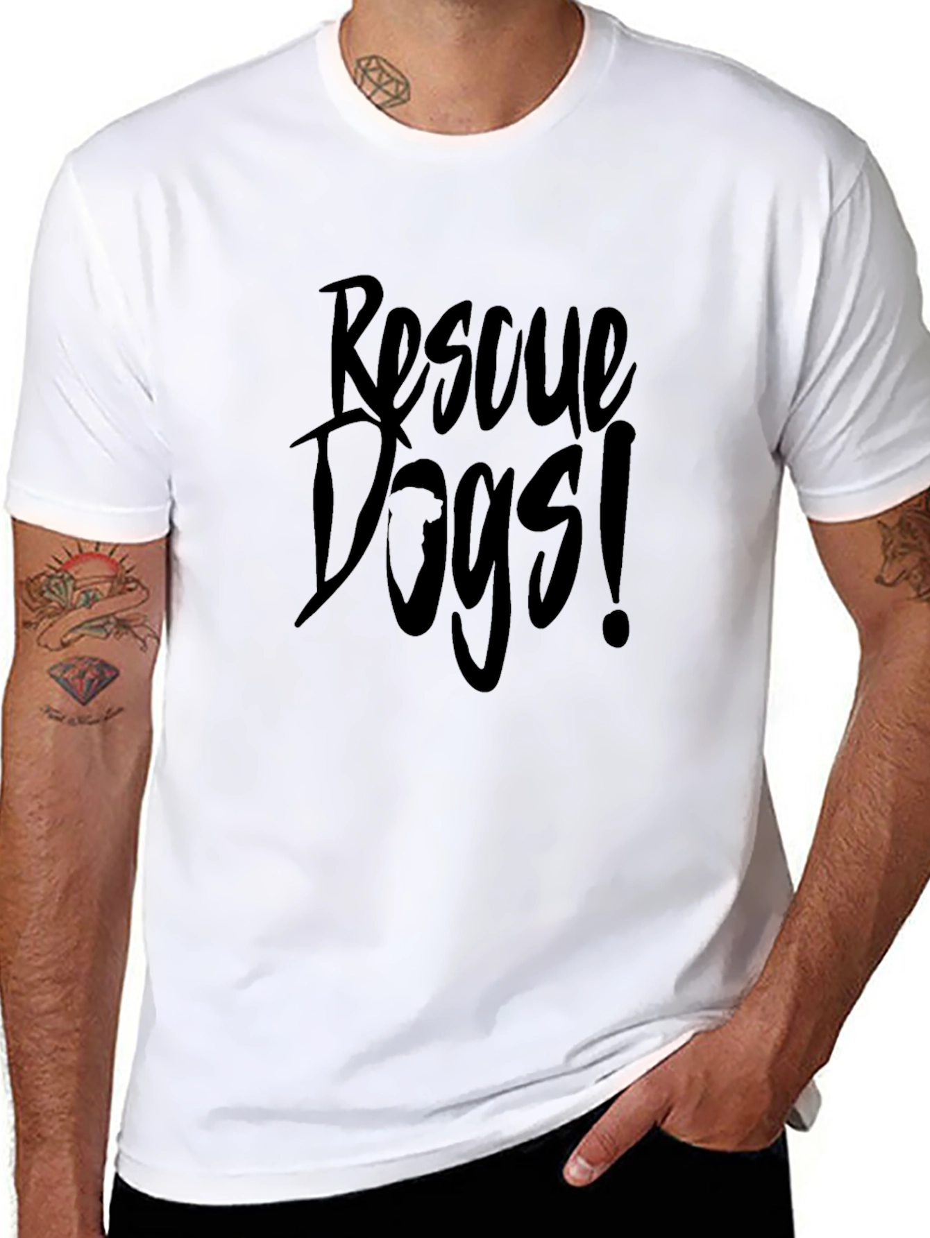 Rescue Dogs! Black Graphic Tee