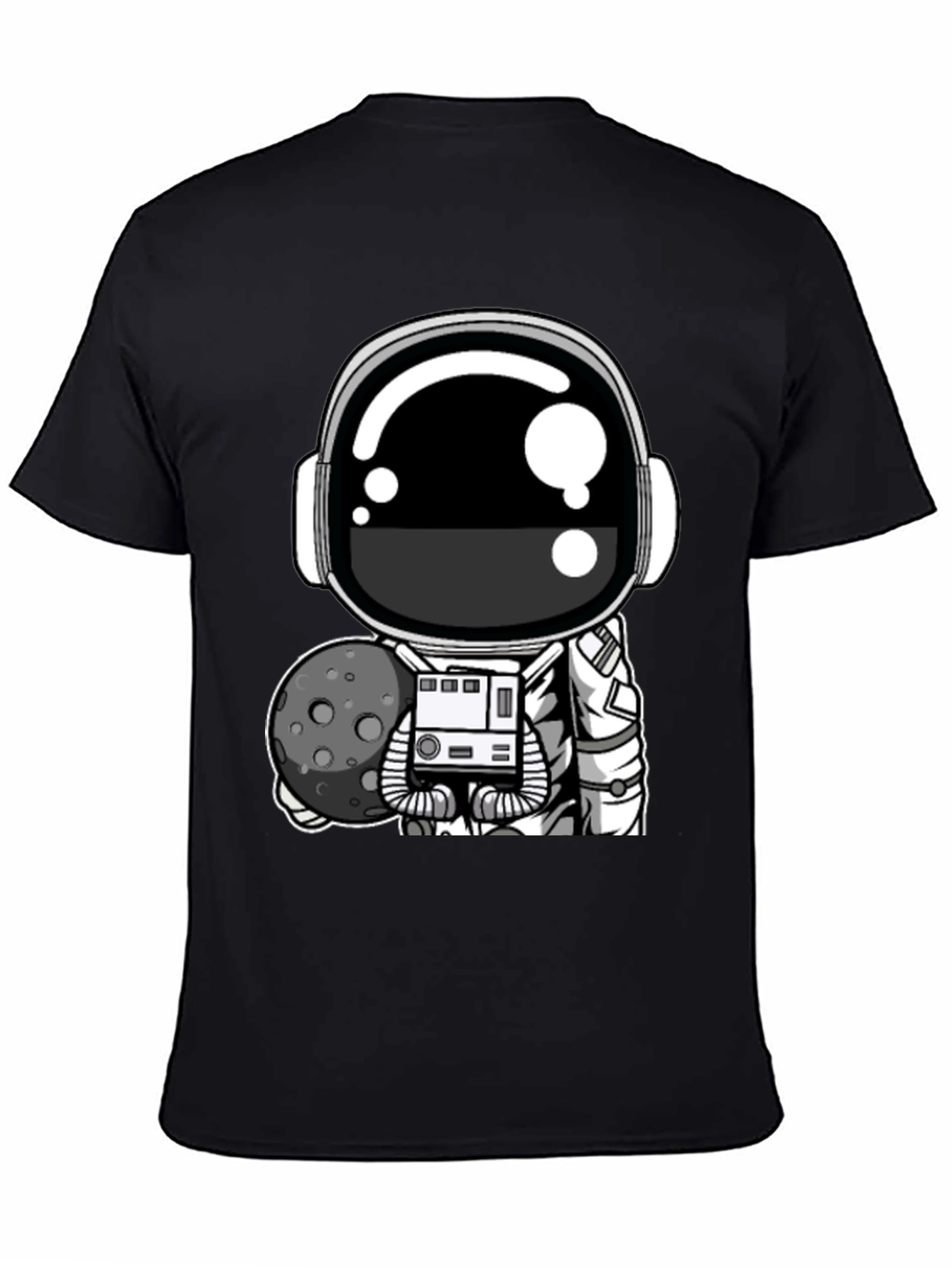 Astronaut Graphic T-Shirt - Black Cotton Tee