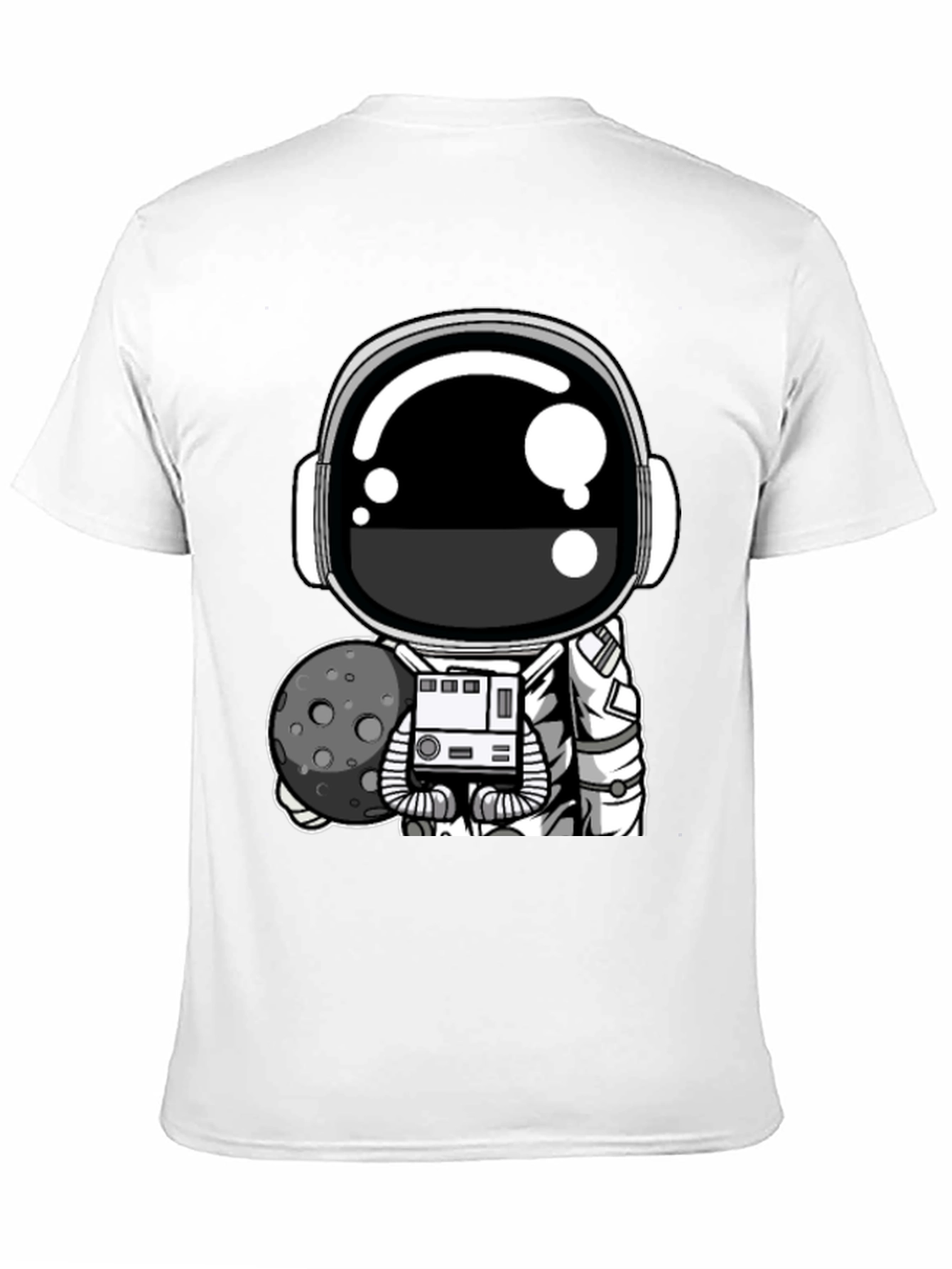 Astronaut Graphic T-Shirt - Black Cotton Tee