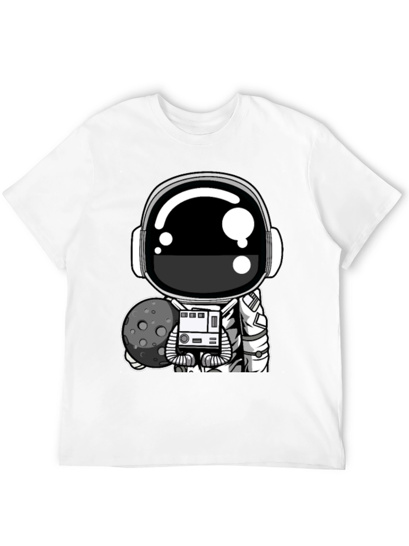 Astronaut Graphic T-Shirt - Black Cotton Tee
