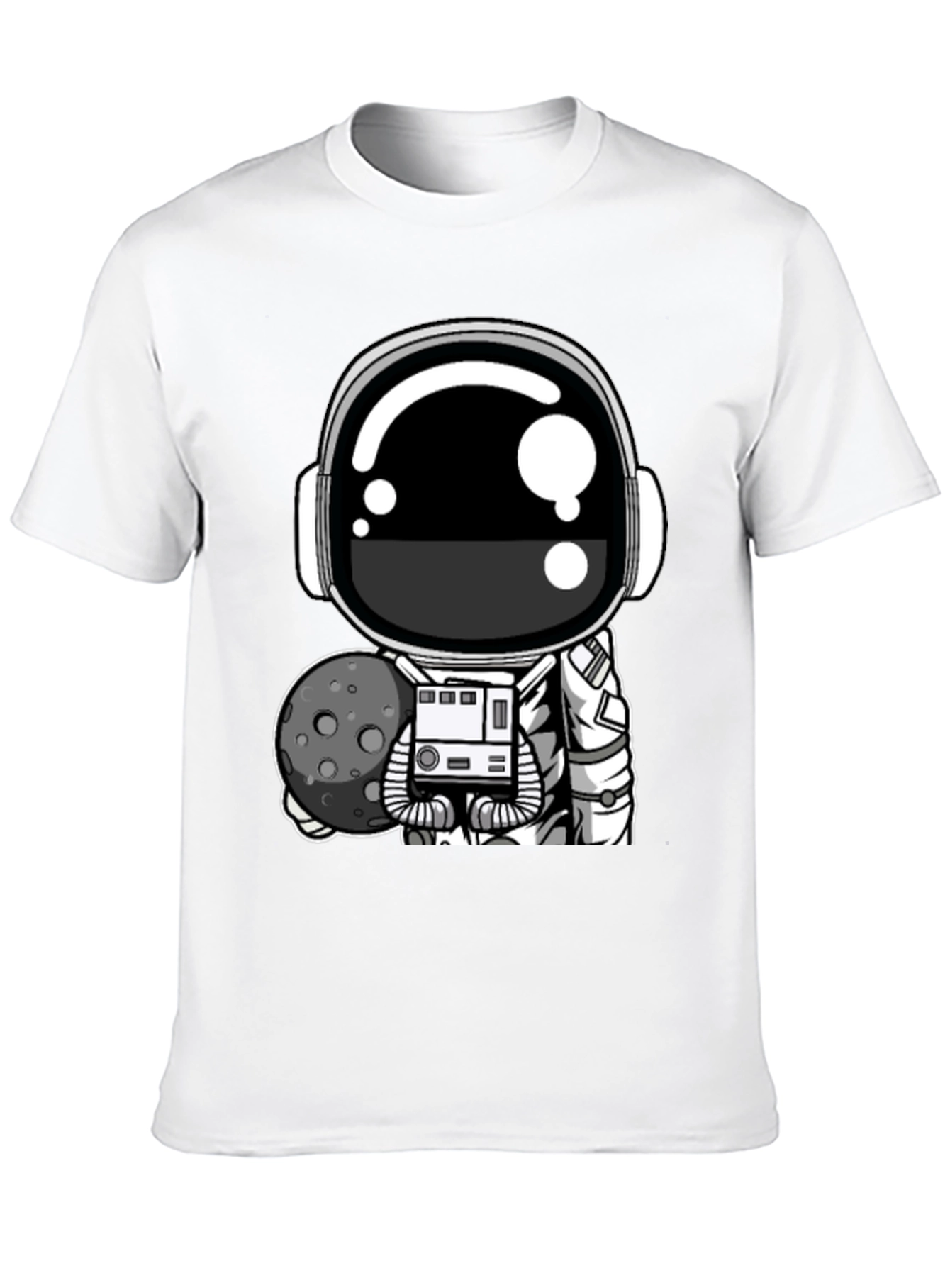 Astronaut Graphic T-Shirt - Black Cotton Tee