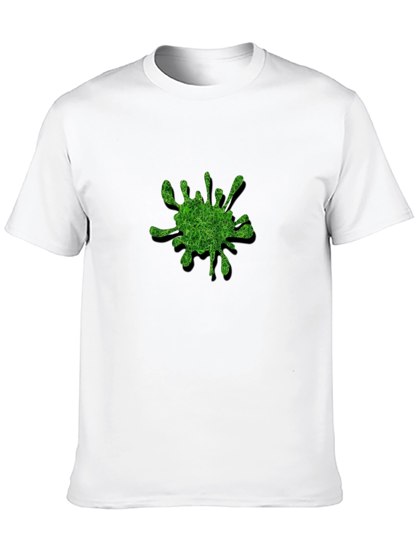 Green Splatter Graphic Black T-Shirt