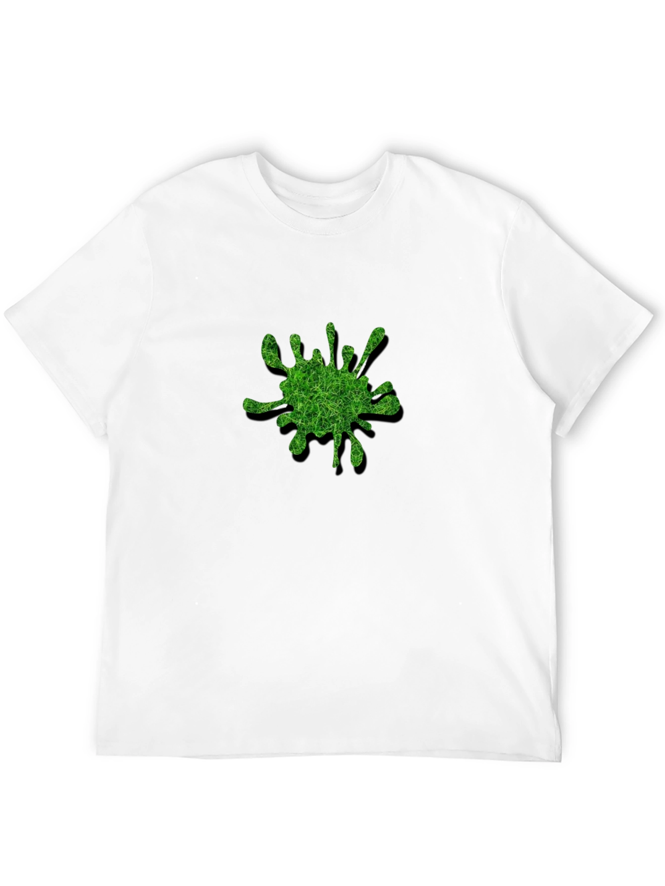 Green Splatter Graphic Black T-Shirt