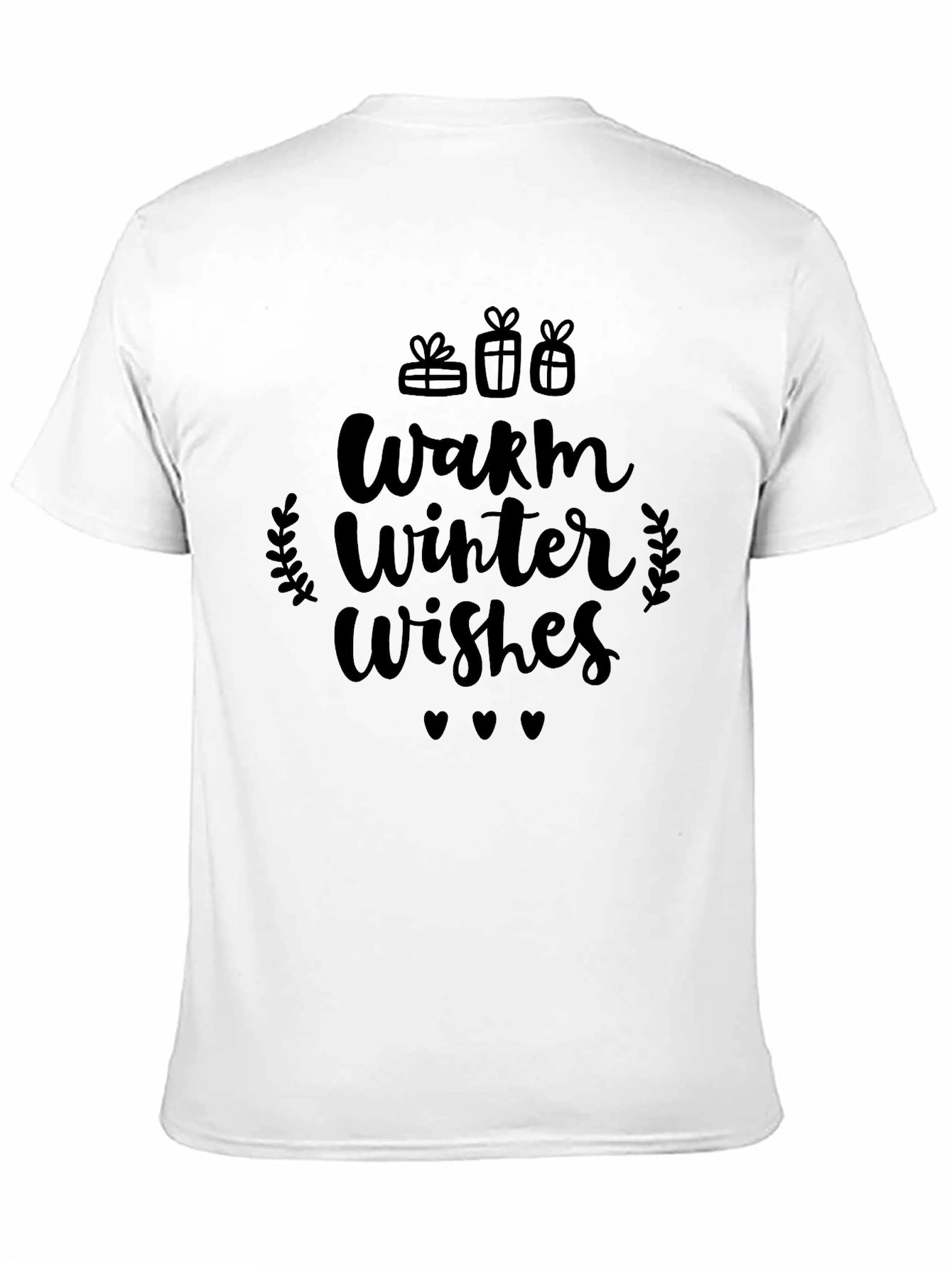 Warm Winter Wishes Black T-Shirt
