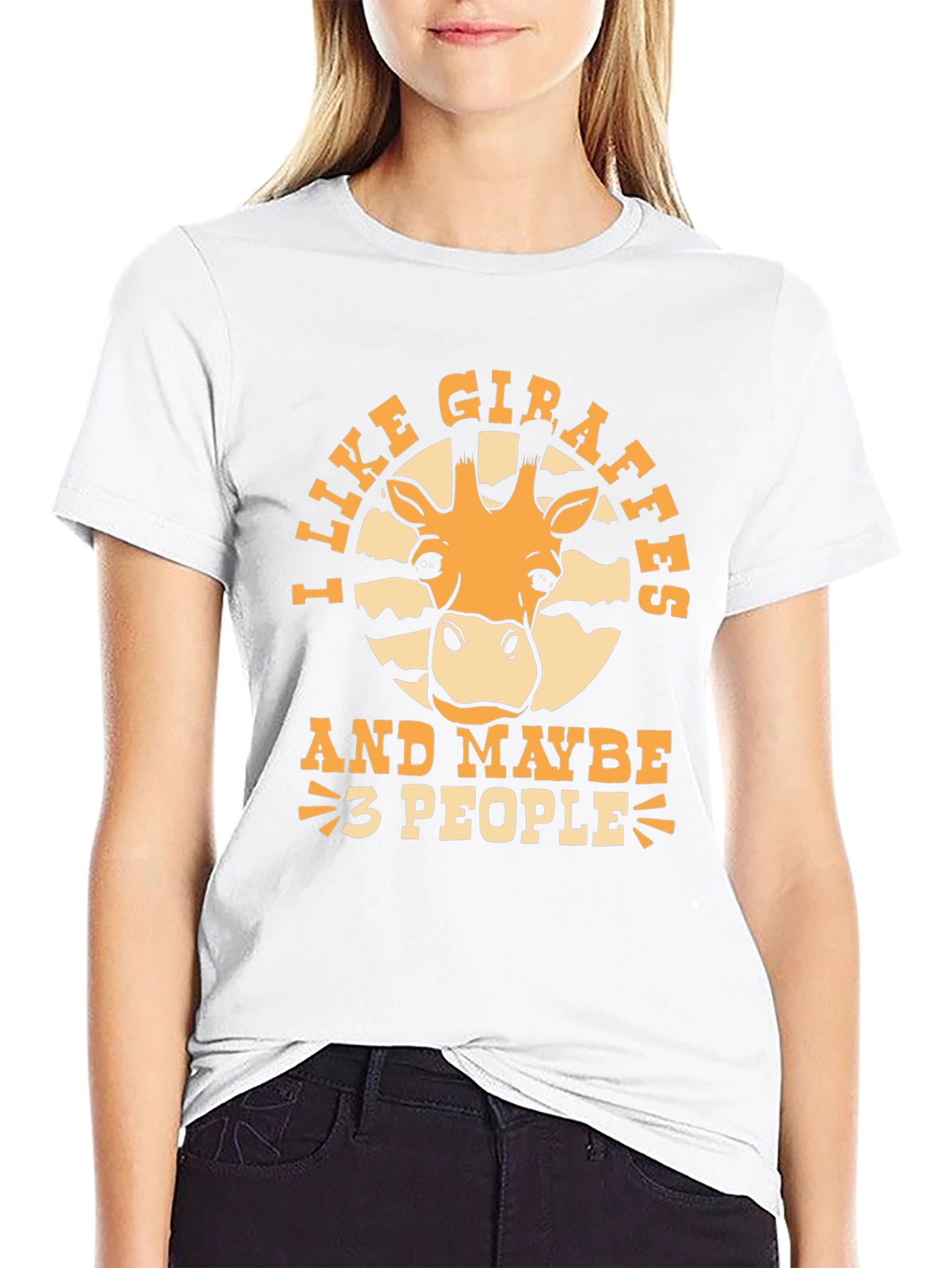 I Like Giraffes and Maybe 3 People Graphic Tee