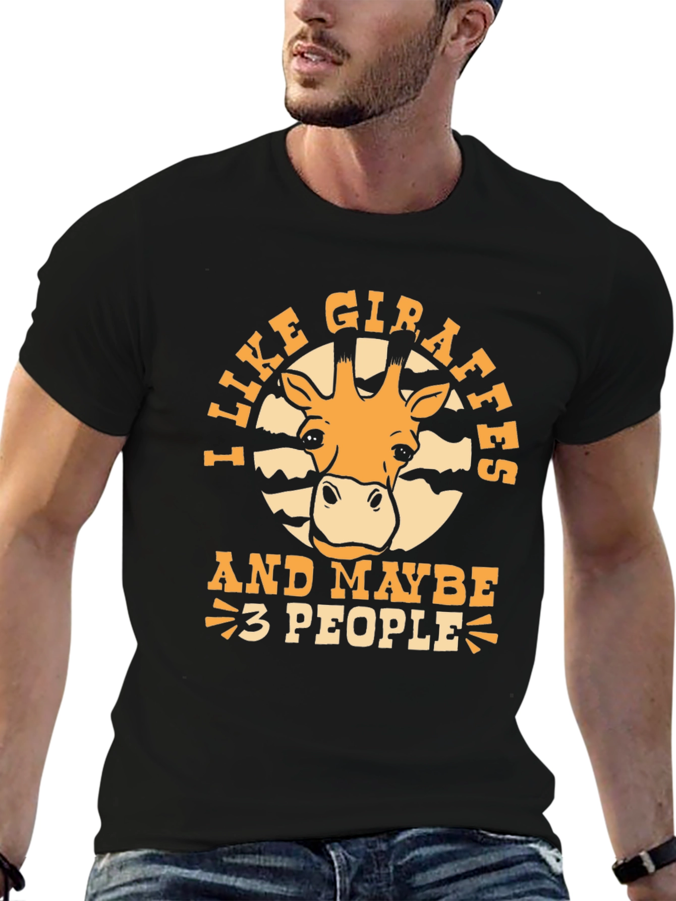 I Like Giraffes and Maybe 3 People Graphic Tee