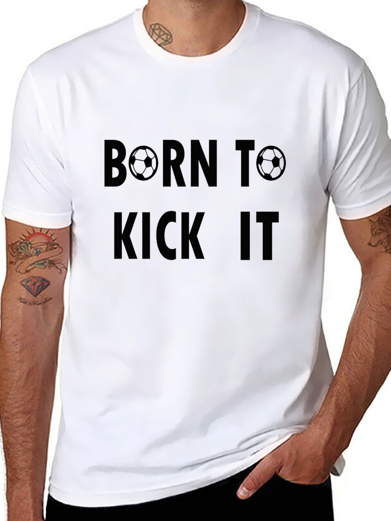 Born to Kick It Black Graphic Tee