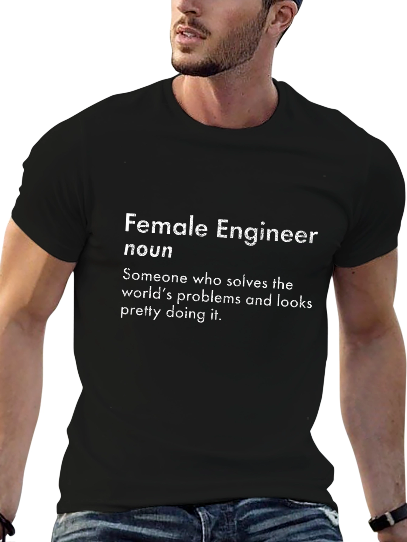 Female Engineer Definition T-Shirt - World Solver