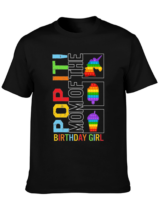Pop It Mom Birthday Girl Graphic Tee
