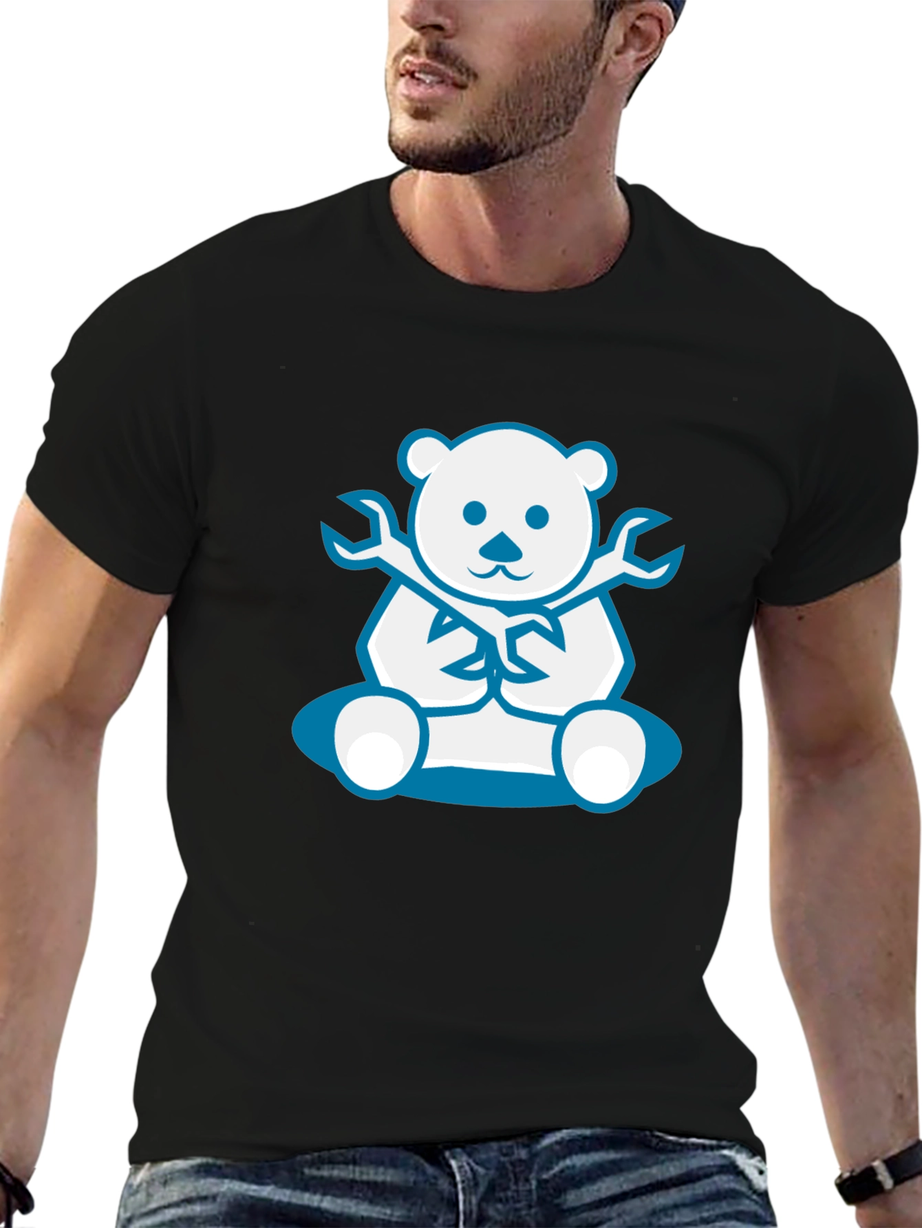 Bear Mechanic T-Shirt -  Cute Cartoon Design