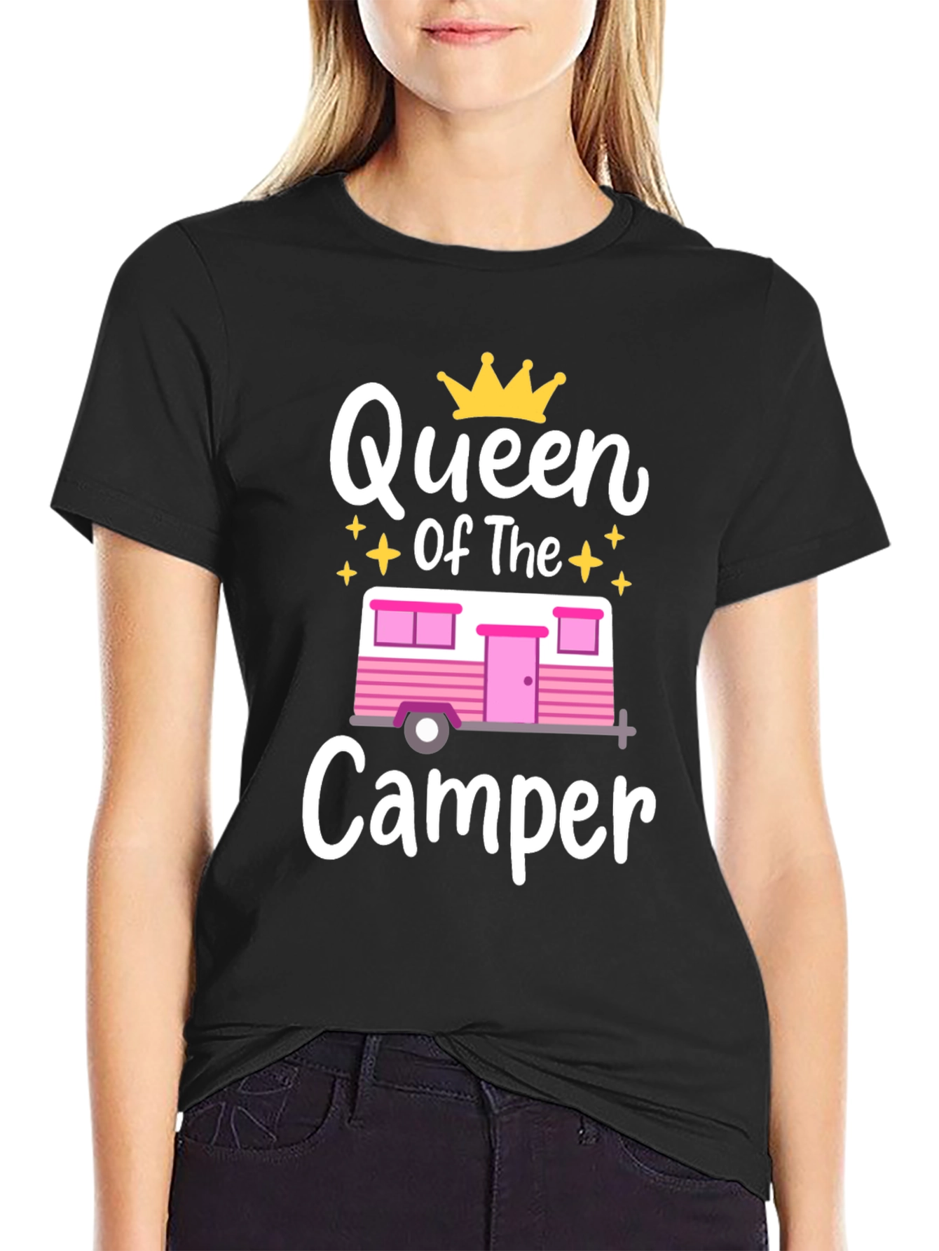 Queen of The Camper T-Shirt Camping Apparel