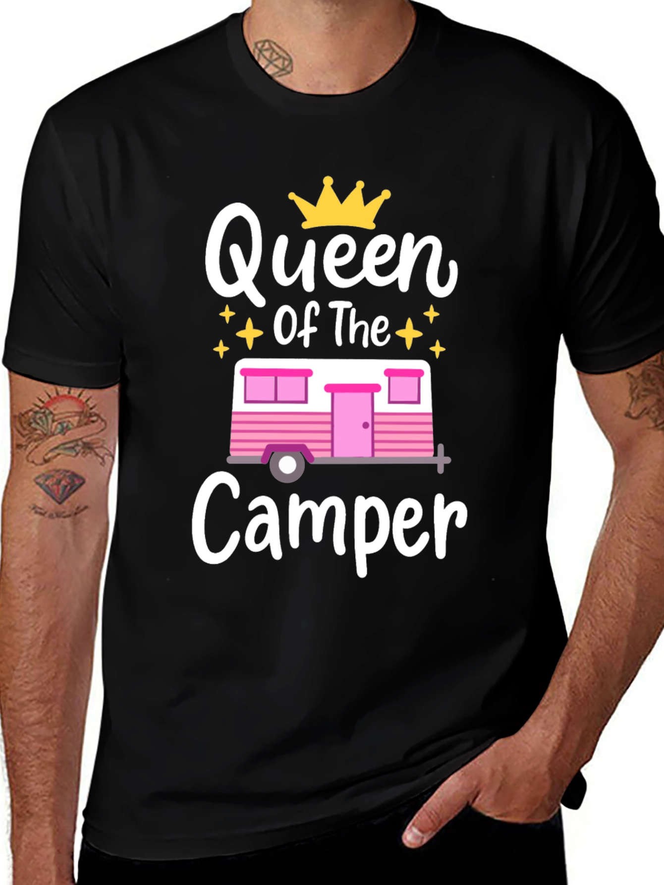 Queen of The Camper T-Shirt Camping Apparel