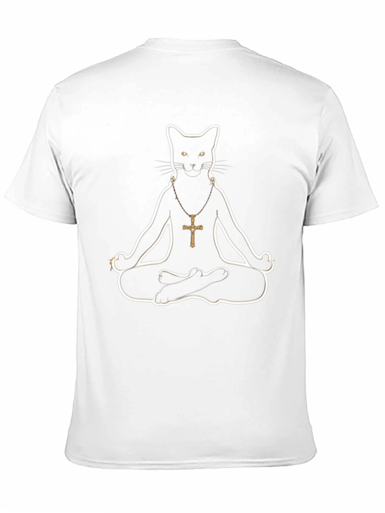 Zen Cat T-Shirt - Meditating Feline Graphic Tee