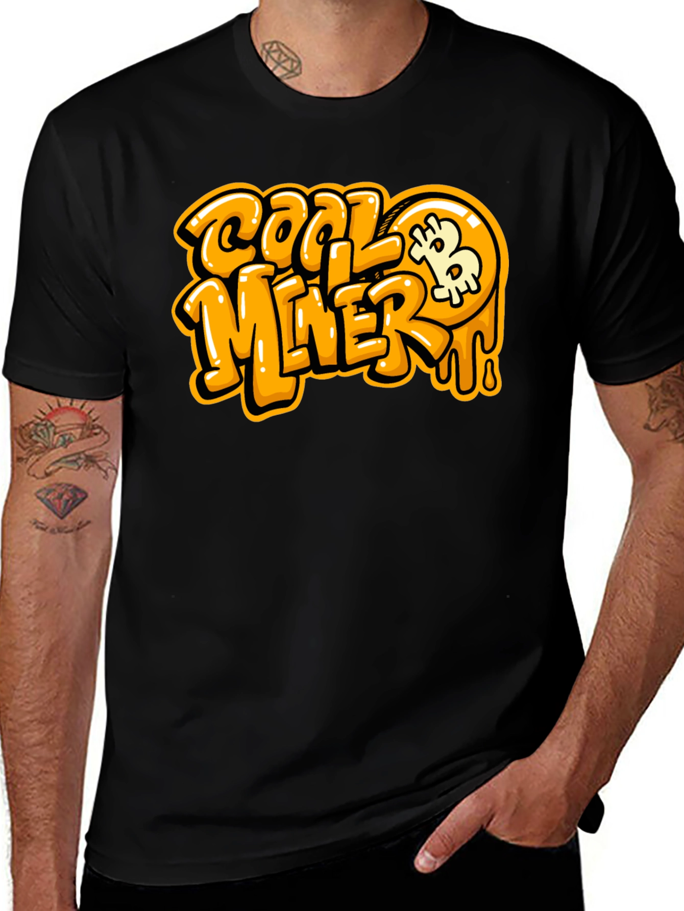 Cool Miner Bitcoin Black T-Shirt