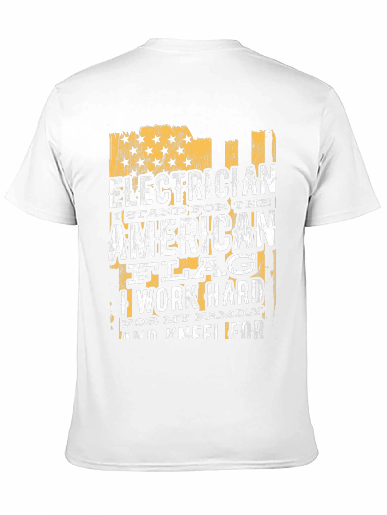 Electrician American Flag Graphic T-Shirt