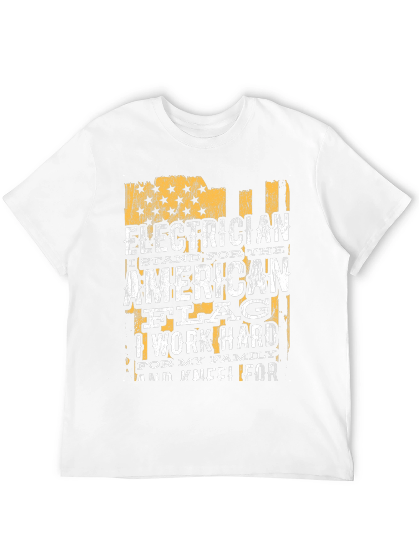 Electrician American Flag Graphic T-Shirt