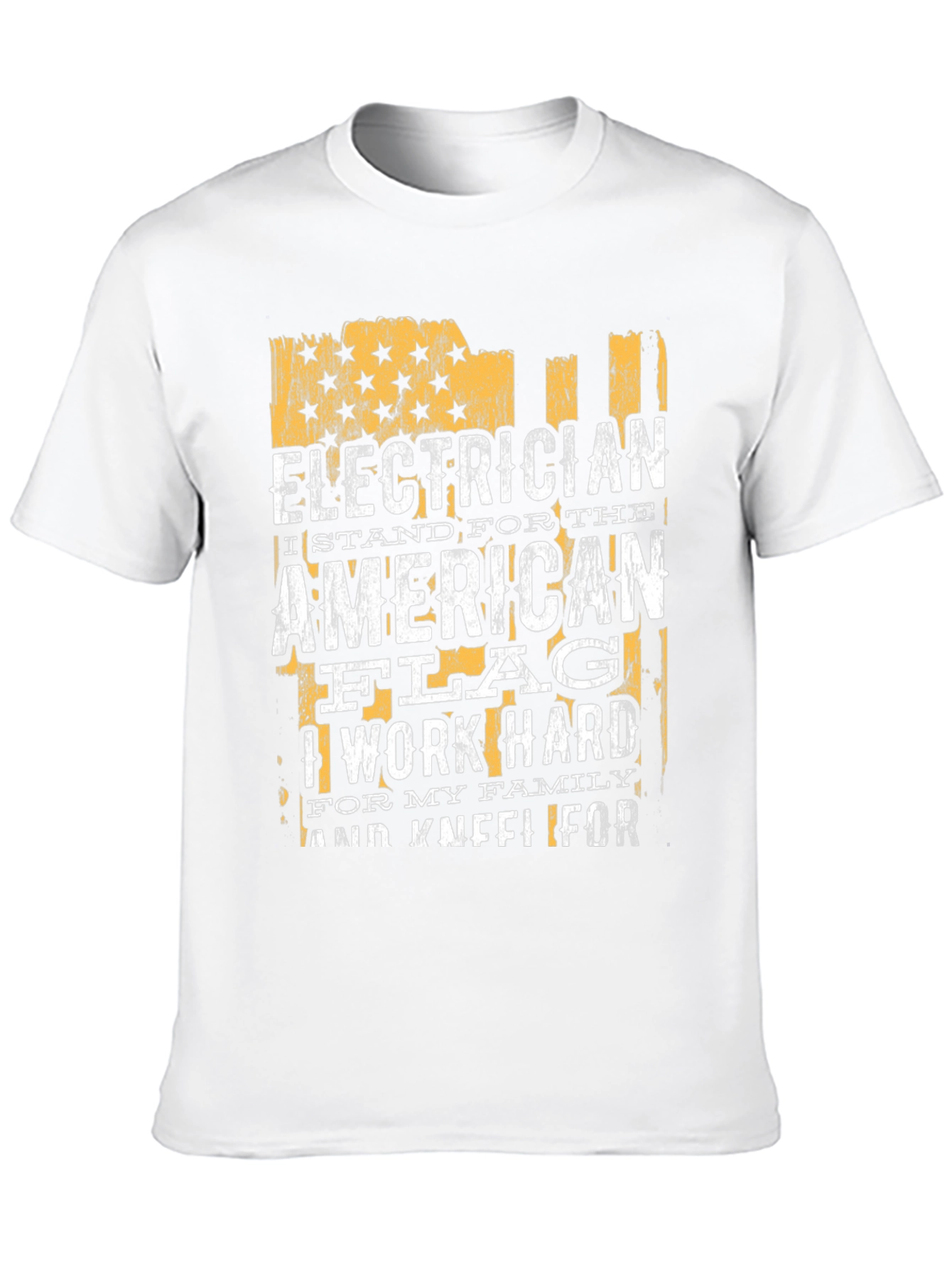 Electrician American Flag Graphic T-Shirt