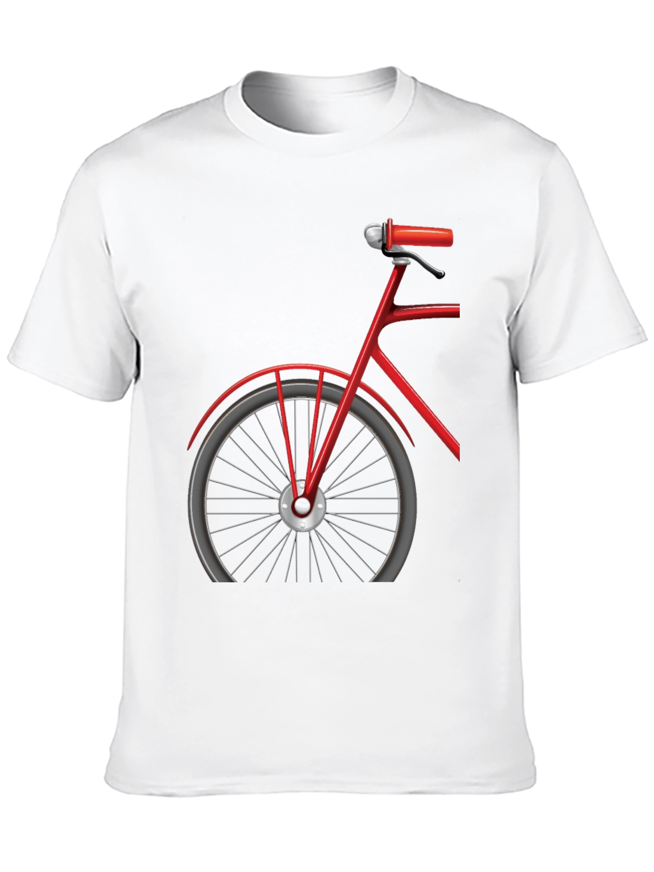 Red Bicycle Graphic Tee - Stylish Black Cotton T-Shirt
