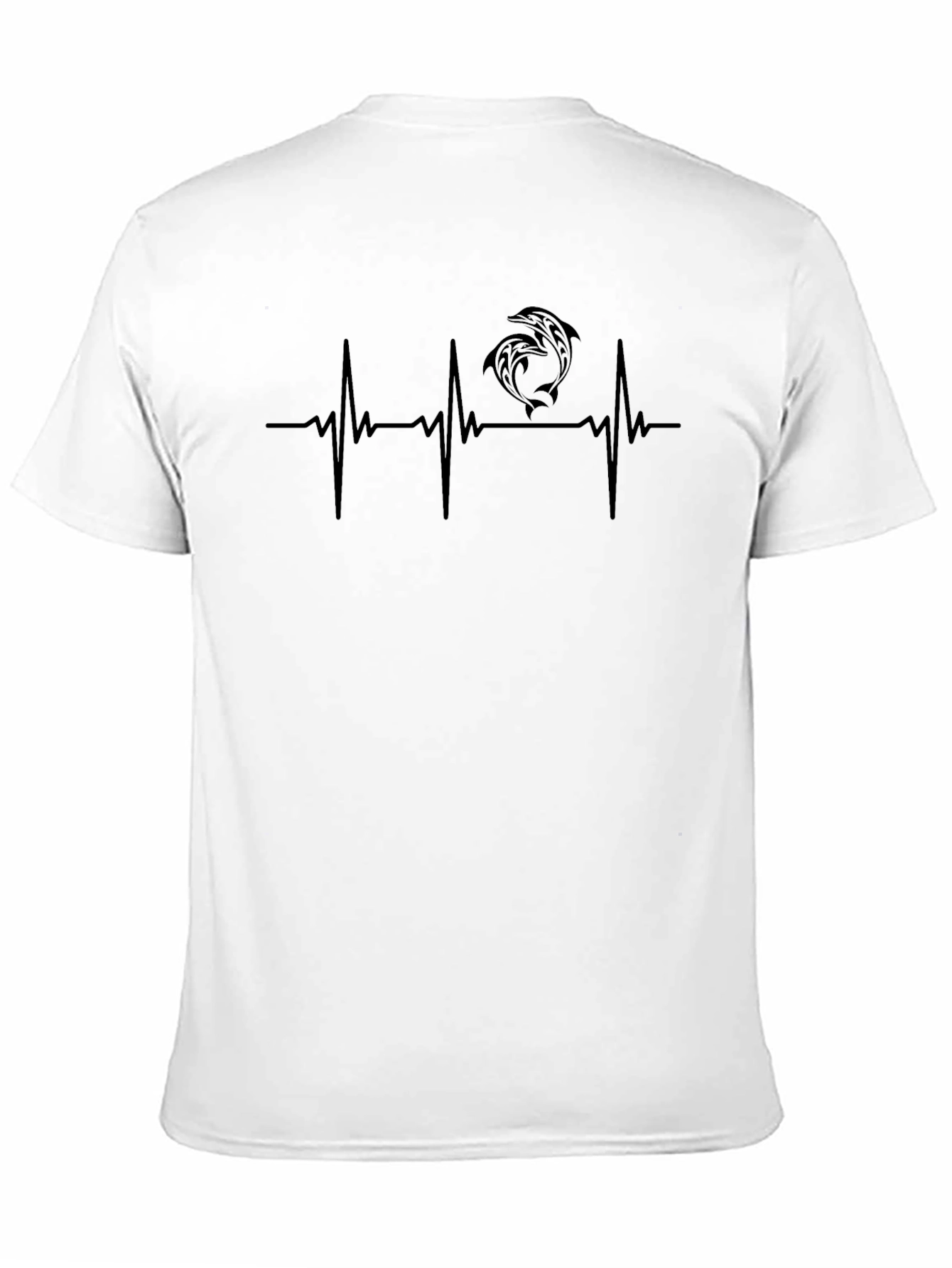 Dolphin Heartbeat T-Shirt - Black