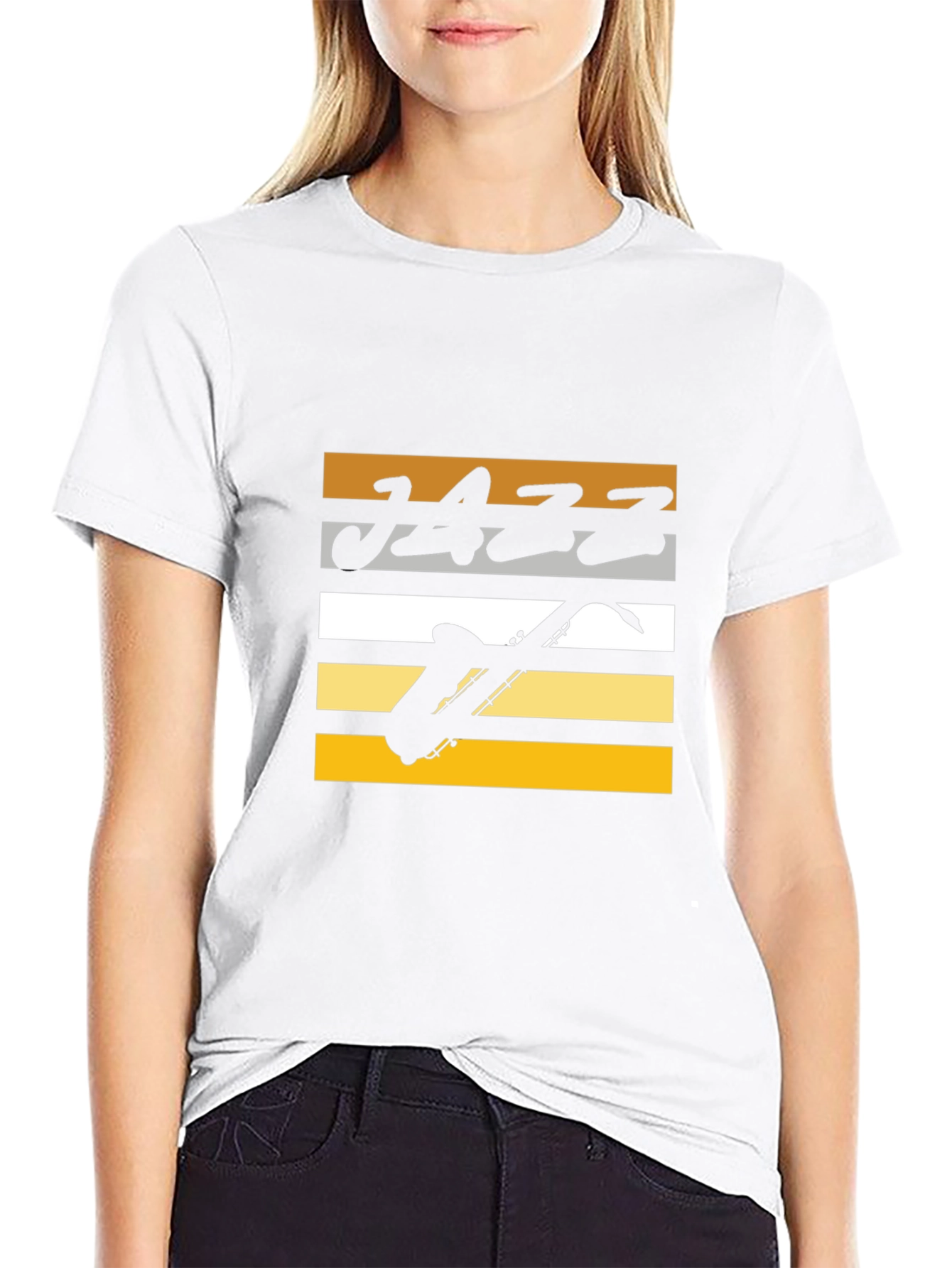 Jazz Music Graphic Tee - Cool Saxophone Design