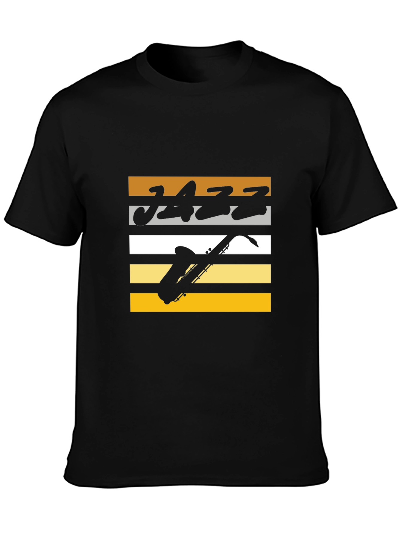 Jazz Music Graphic Tee - Cool Saxophone Design
