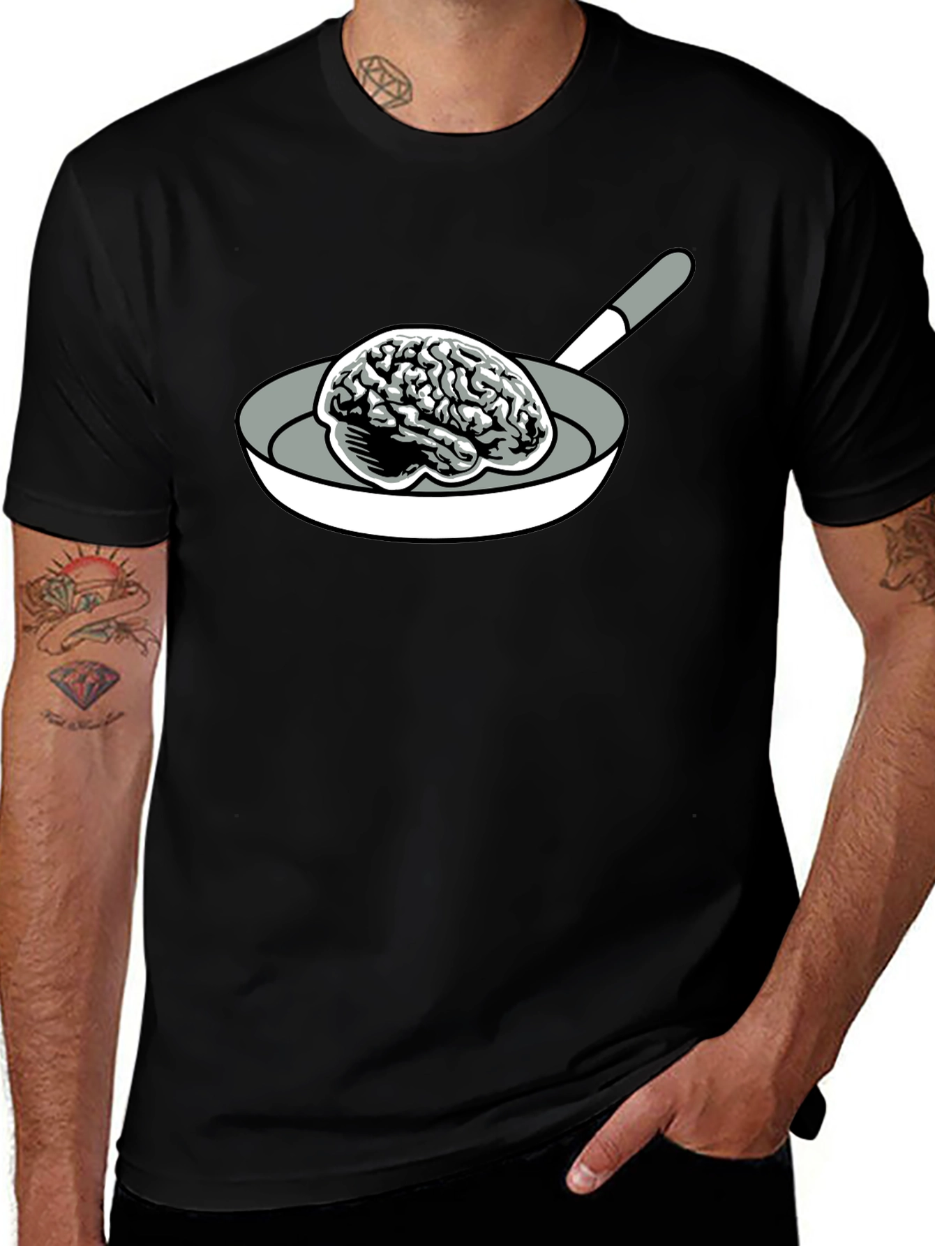 Brain in Pan Black T-Shirt