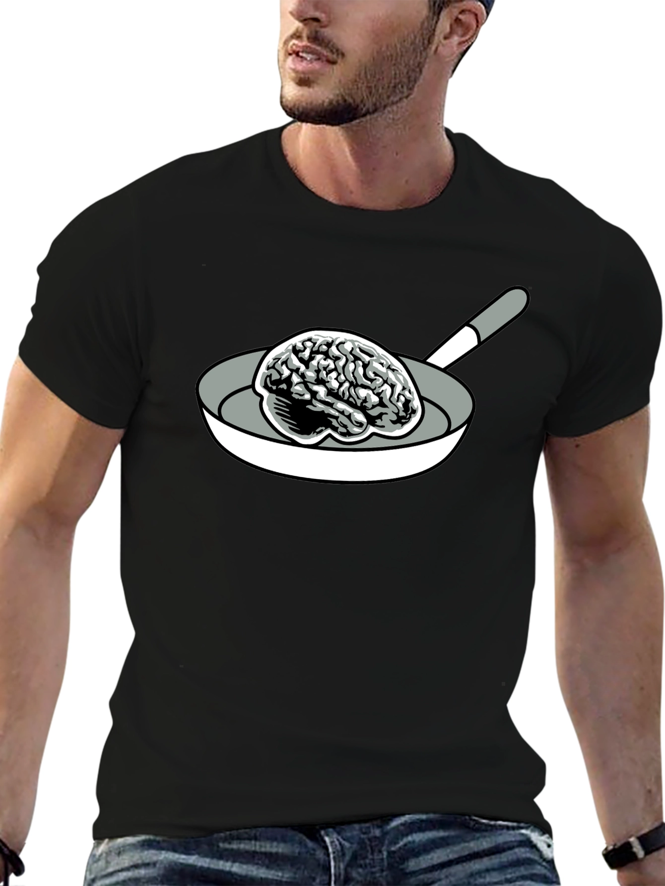 Brain in Pan Black T-Shirt