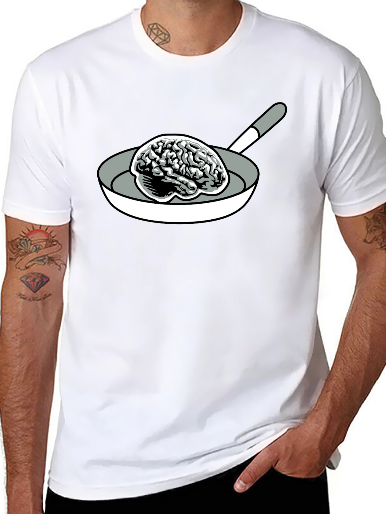 Brain in Pan Black T-Shirt