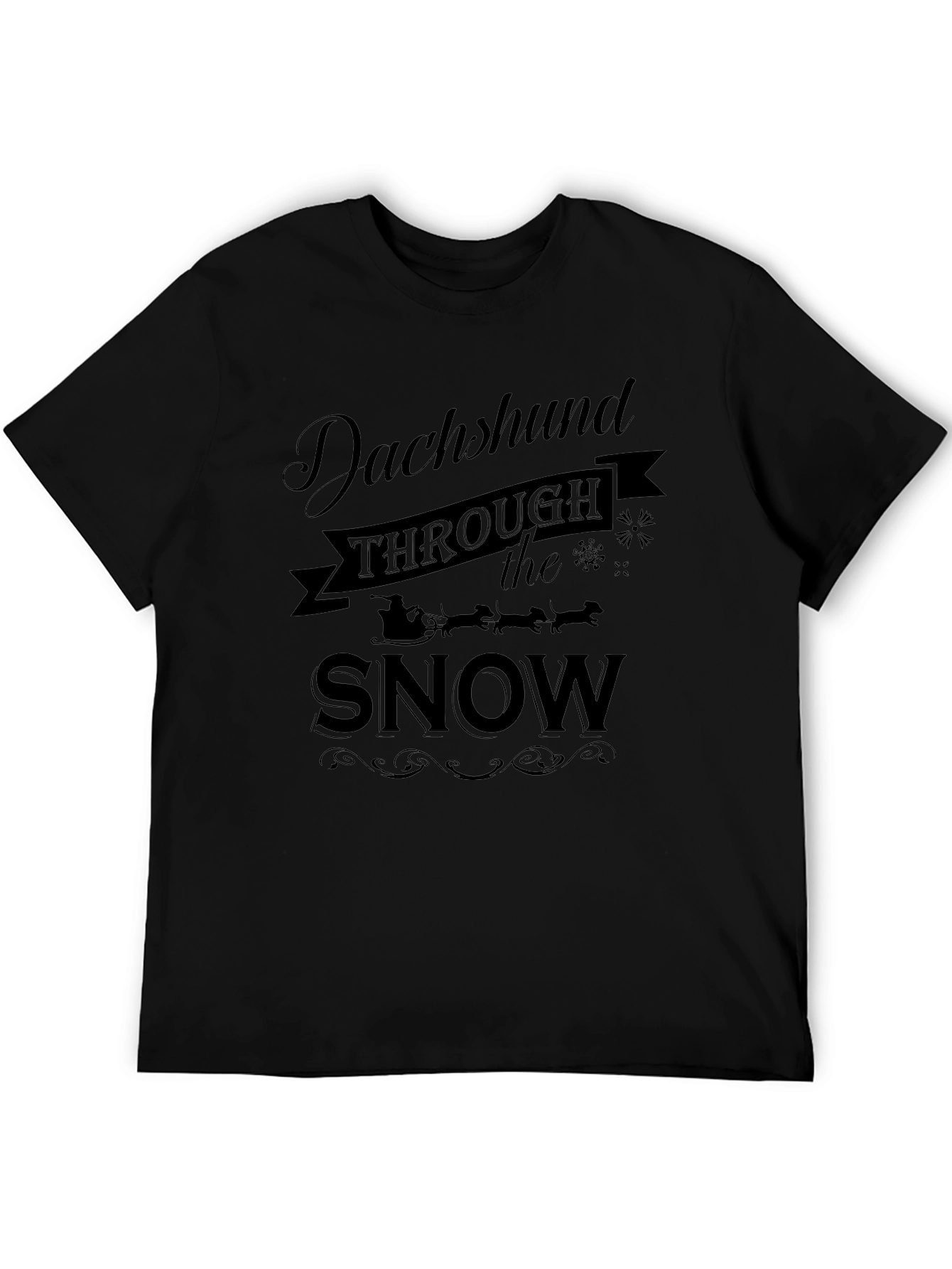 Dachshund Through the Snow Novelty T-Shirt