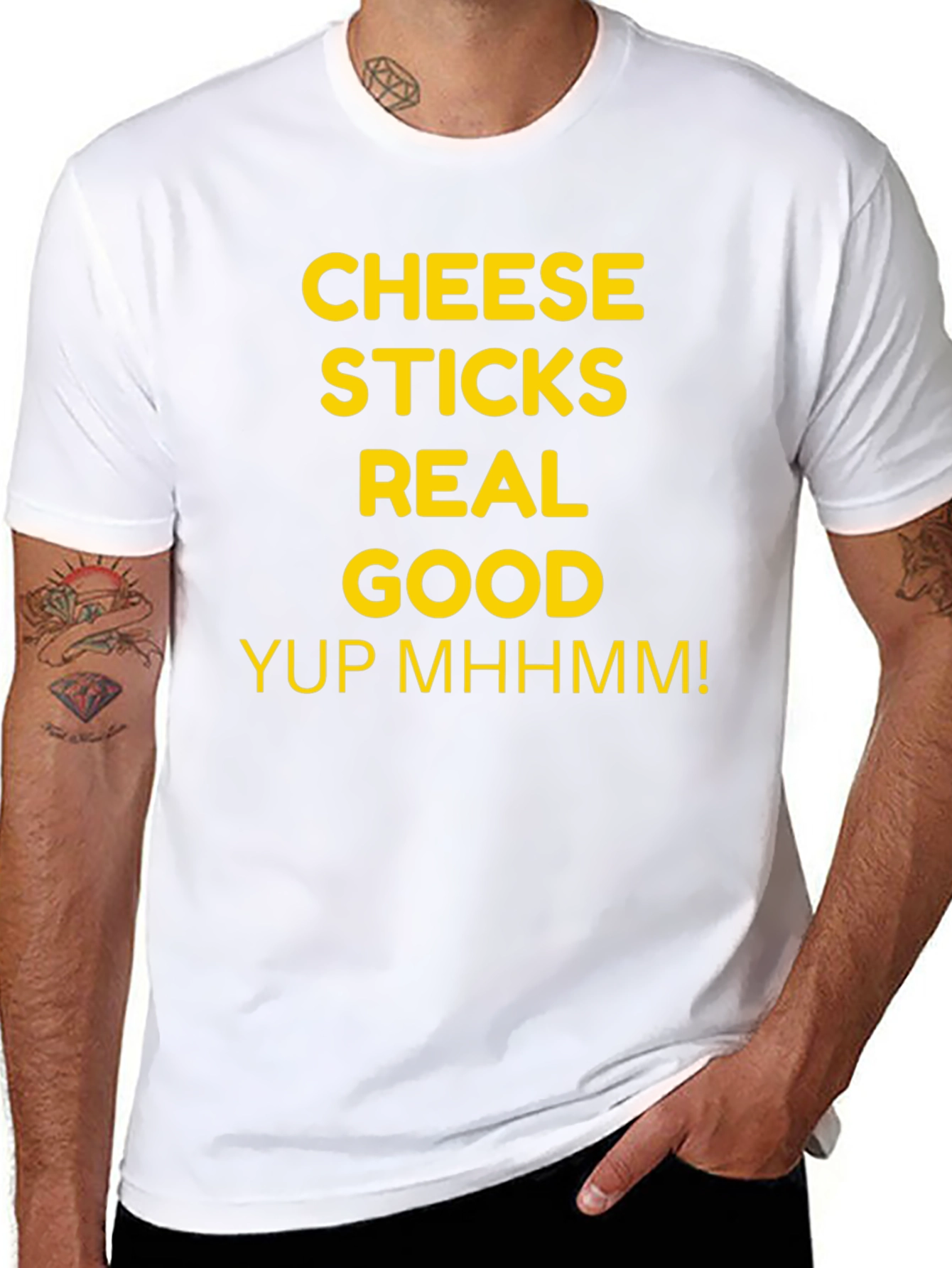 Cheese Sticks Real Good T-Shirt - Funny Foodie Tee
