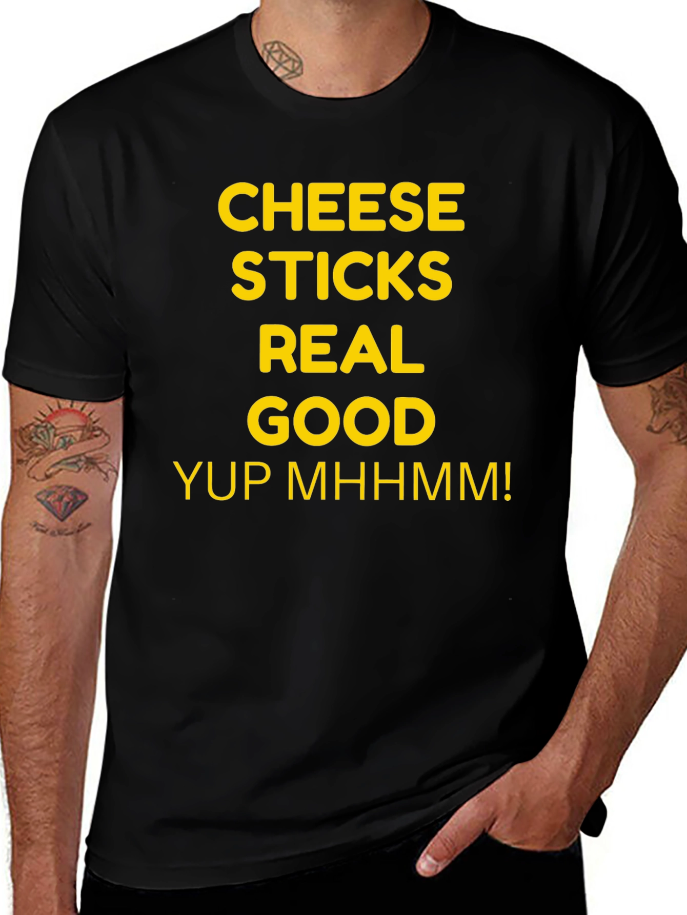Cheese Sticks Real Good T-Shirt - Funny Foodie Tee