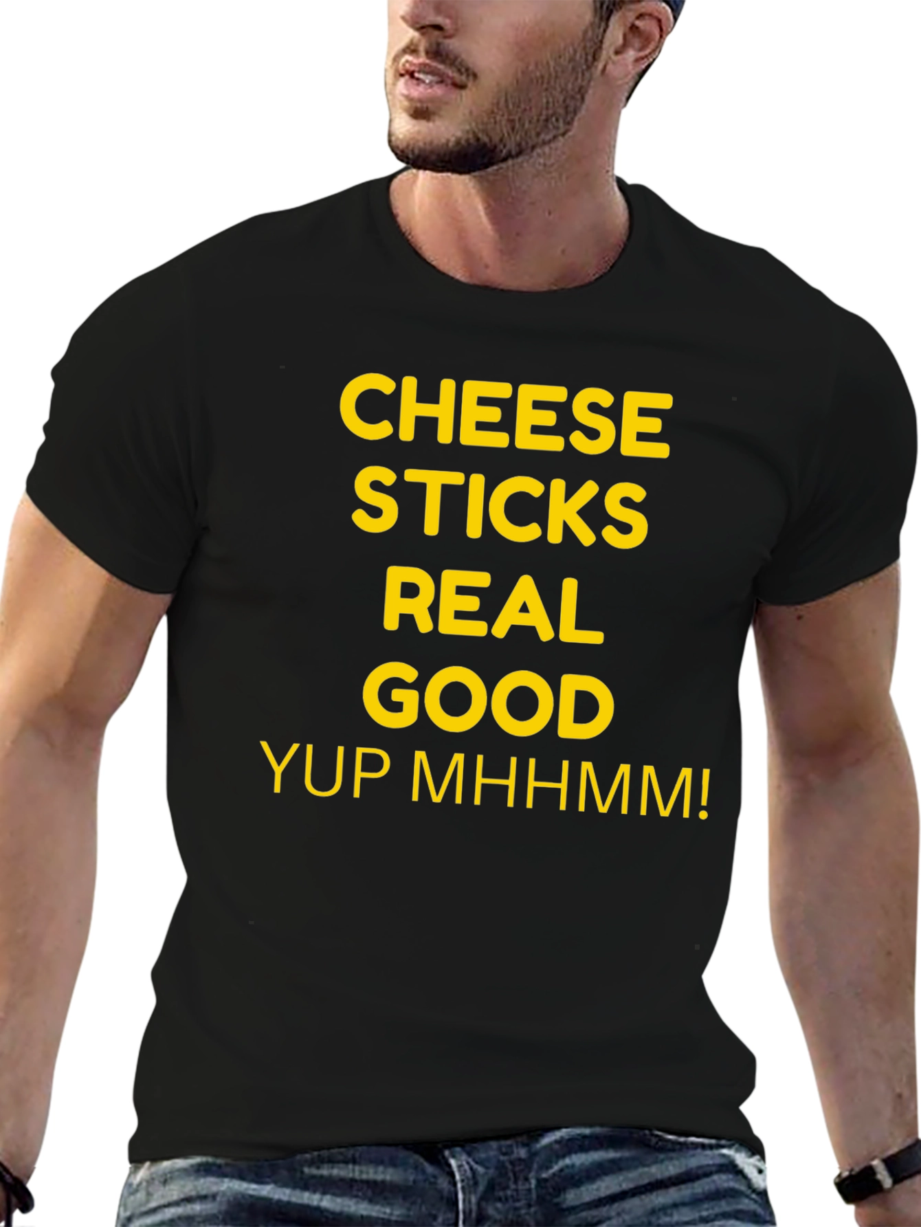 Cheese Sticks Real Good T-Shirt - Funny Foodie Tee