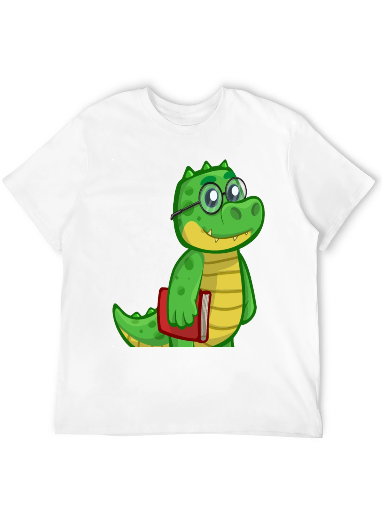 Cartoon Alligator Graphic Tee - Black