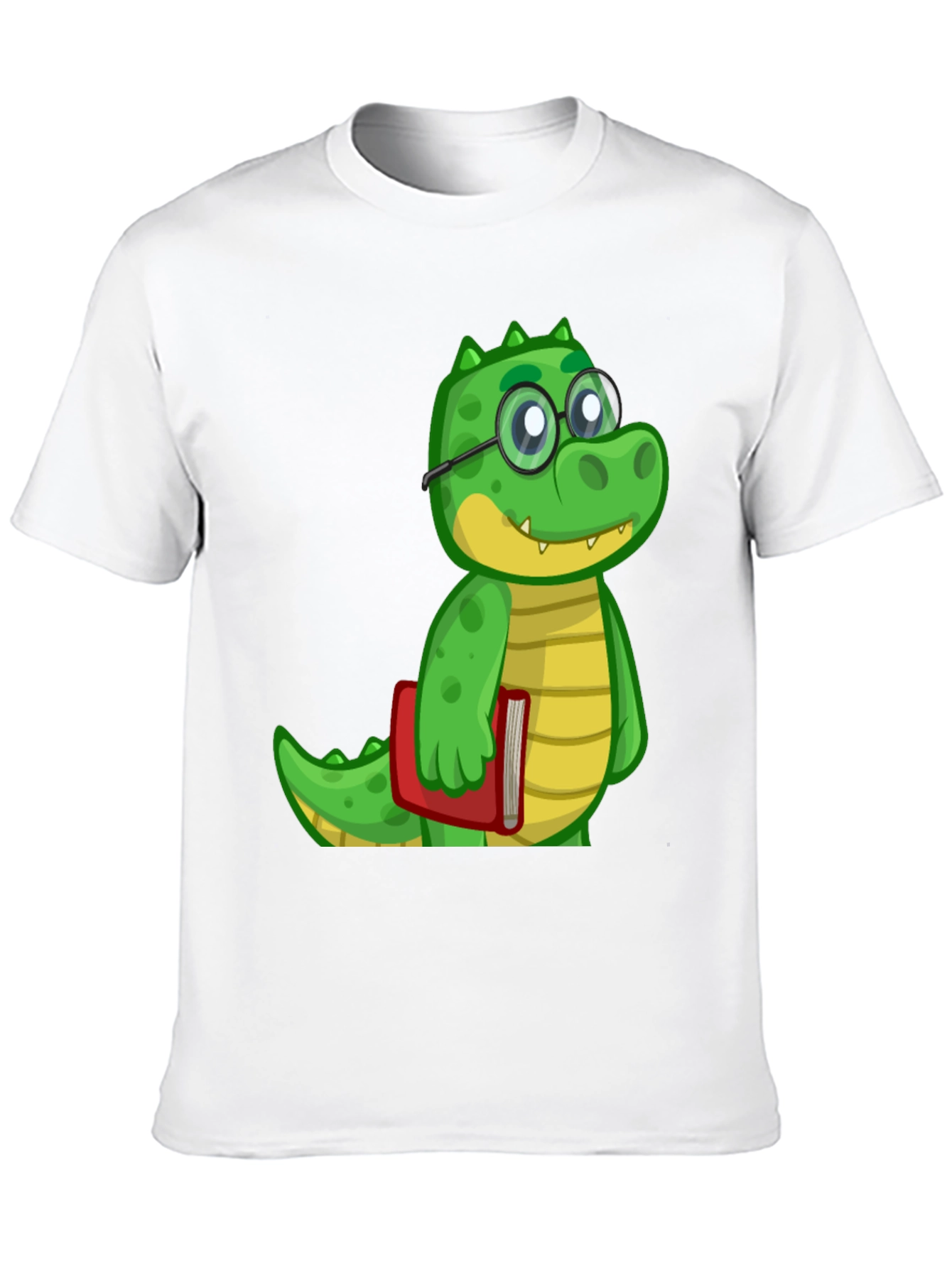 Cartoon Alligator Graphic Tee - Black
