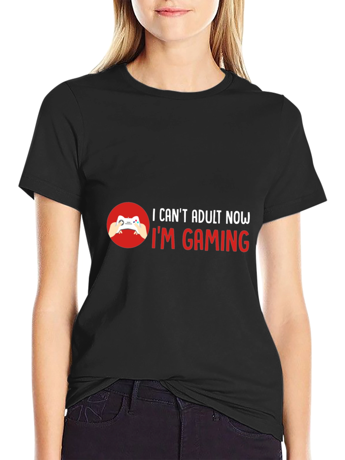 I Cant Adult Now Im Gaming Black T-Shirt