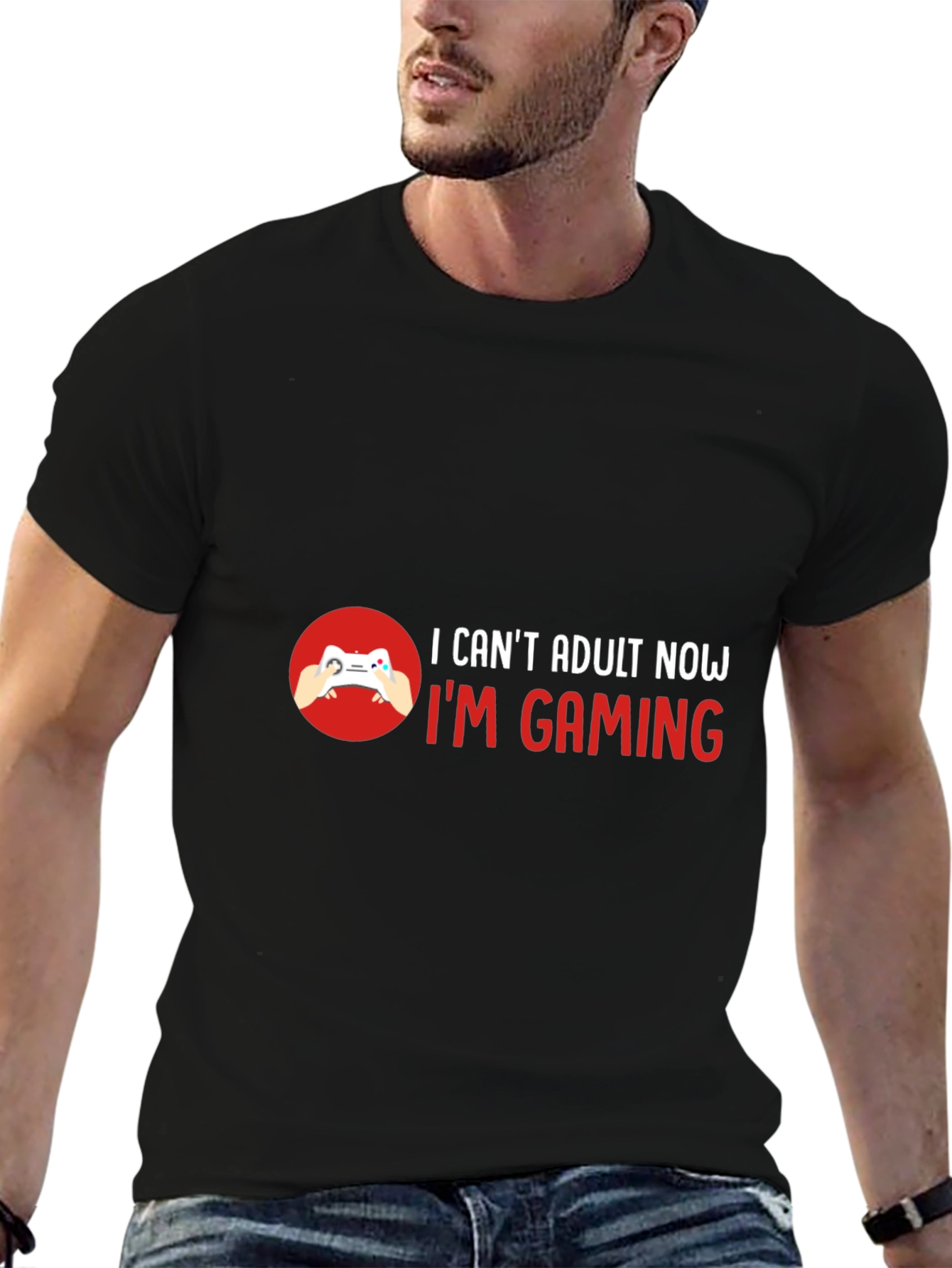 I Cant Adult Now Im Gaming Black T-Shirt