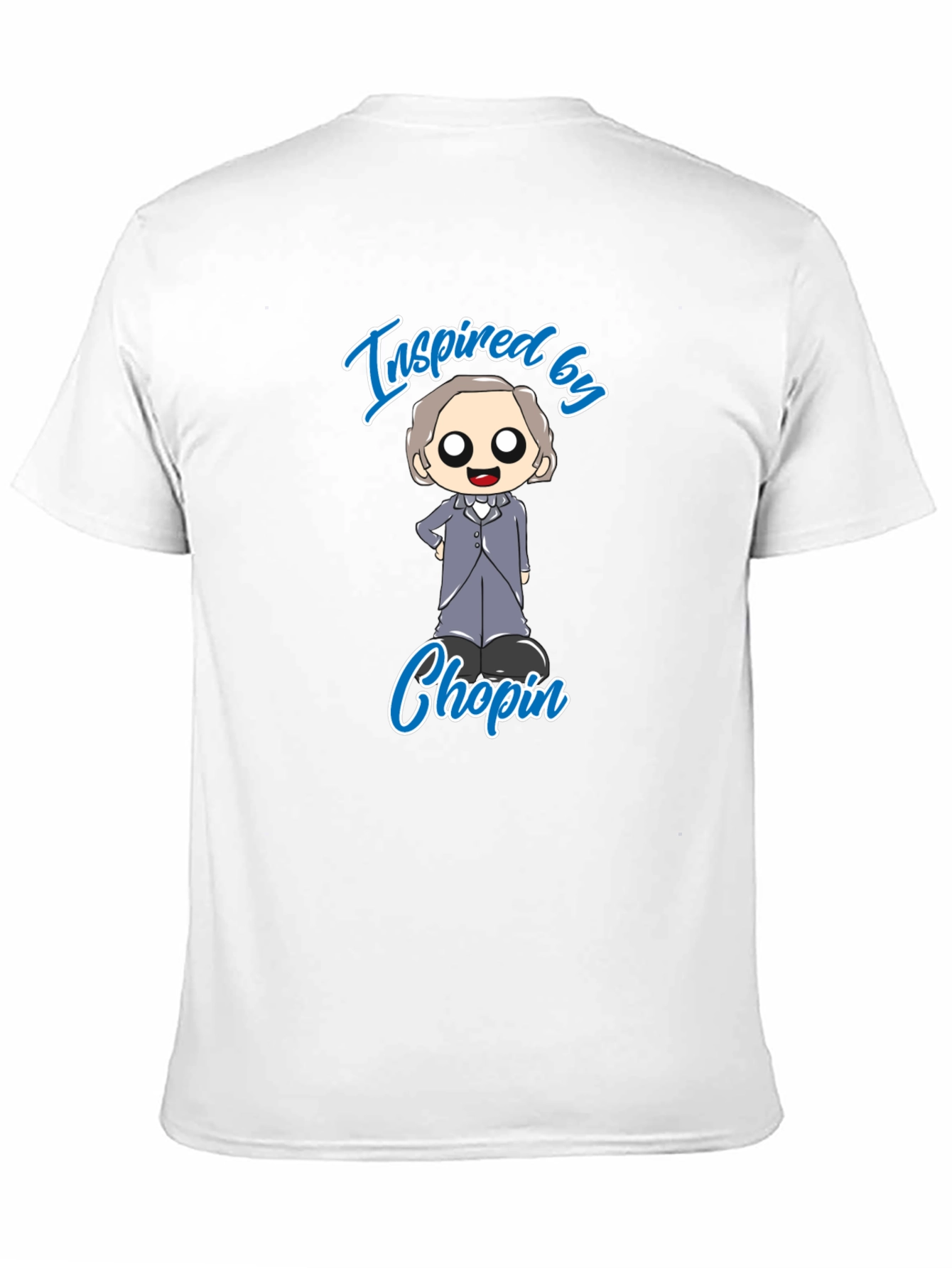 Inspired by Chopin T-Shirt Black Cotton Graphic Tee