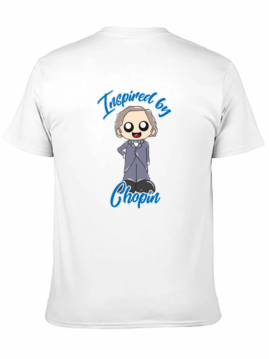 Inspired by Chopin T-Shirt Black Cotton Graphic Tee