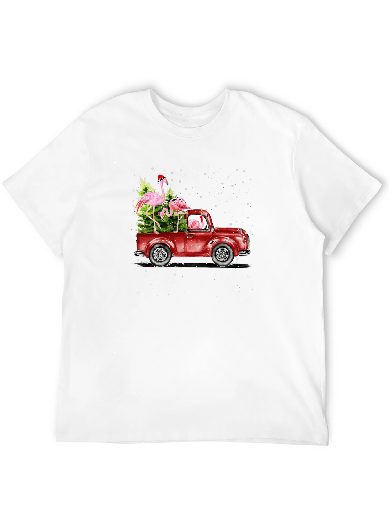 Flamingo Christmas Tree Truck T-Shirt