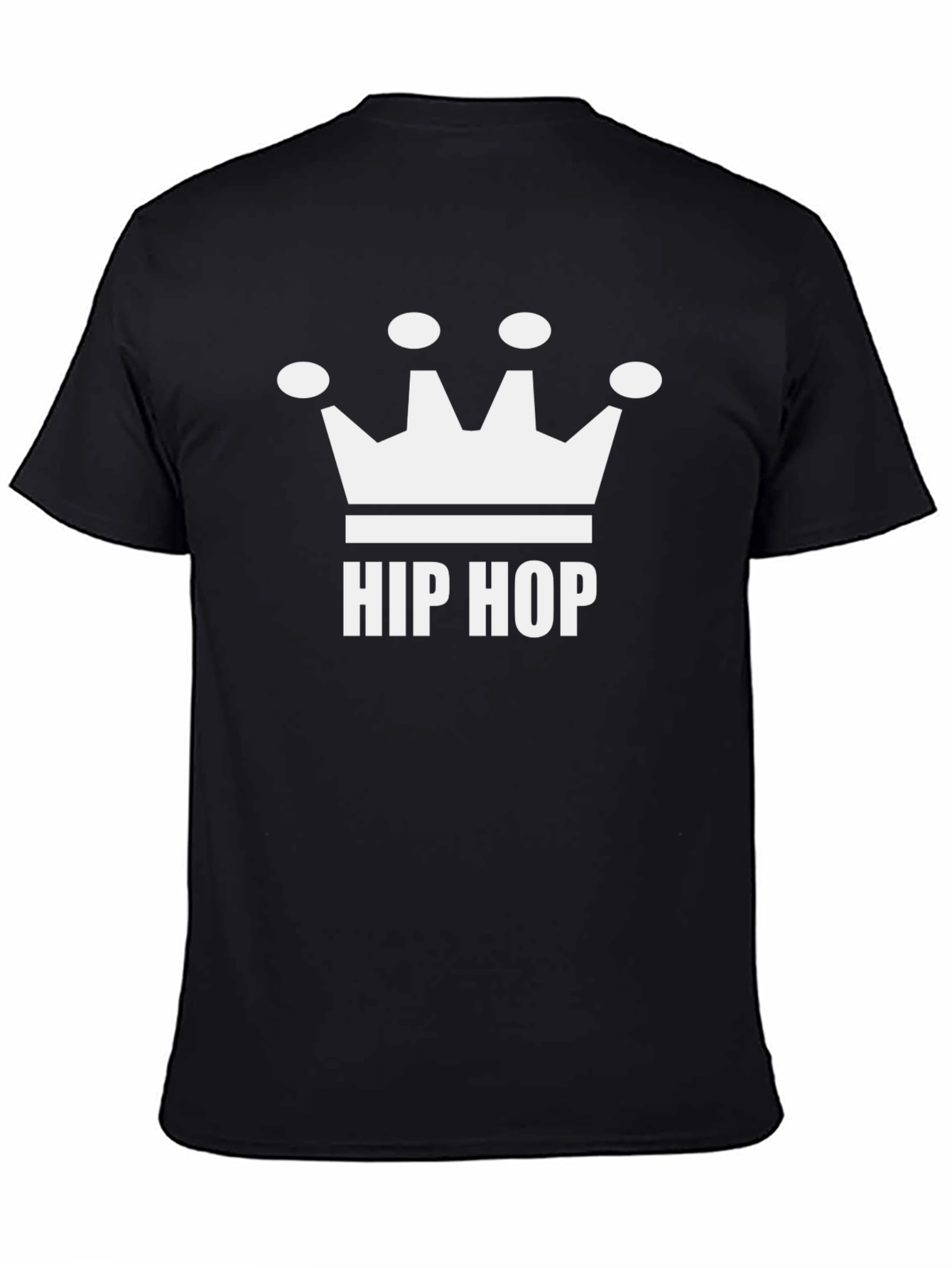 Hip Hop Crown Graphic Tee - Black