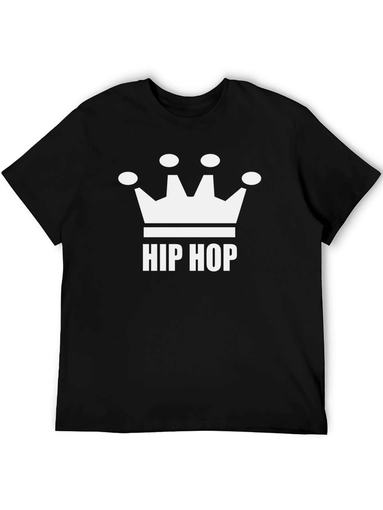 Hip Hop Crown Graphic Tee - Black