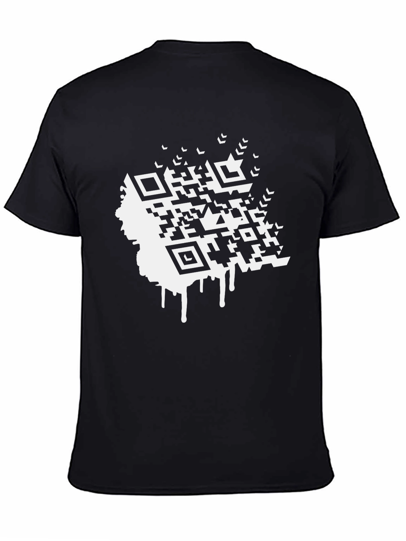 QR Code Graphic T-Shirt - Stylish Black Tee