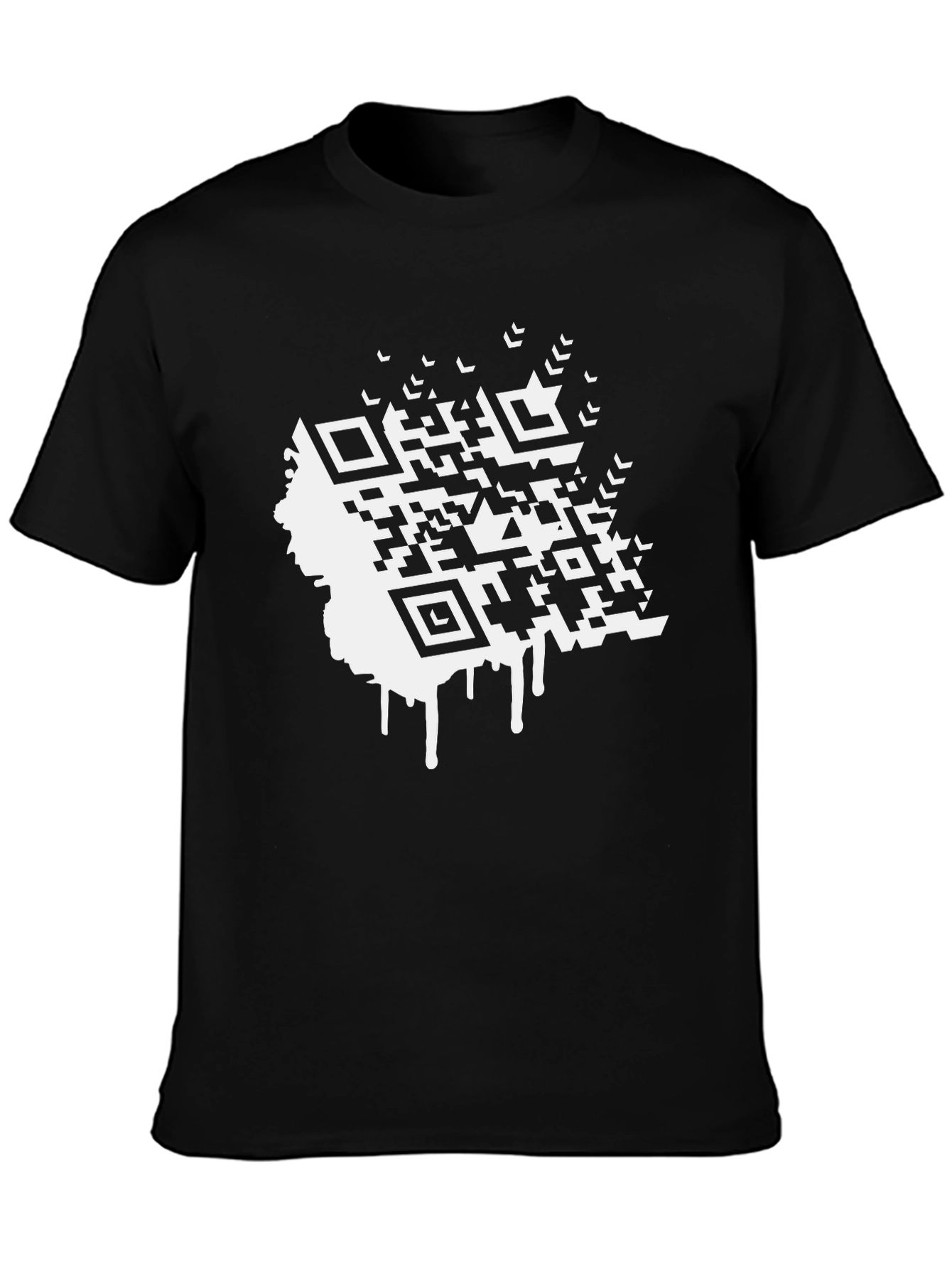 QR Code Graphic T-Shirt - Stylish Black Tee