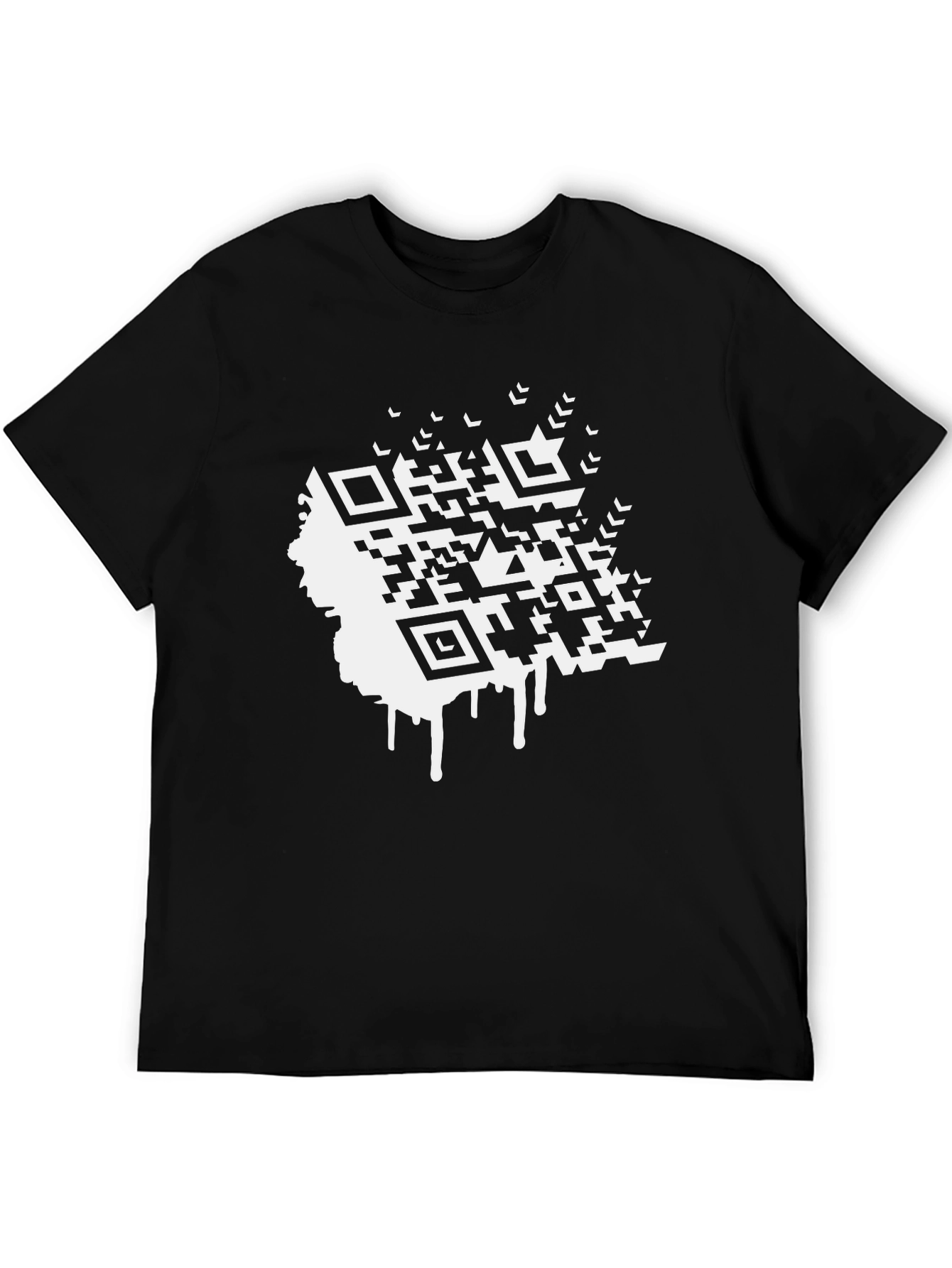 QR Code Graphic T-Shirt - Stylish Black Tee