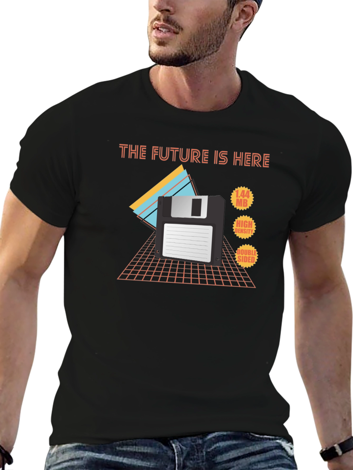 Retro Floppy Disk T-Shirt - The Future Is Here